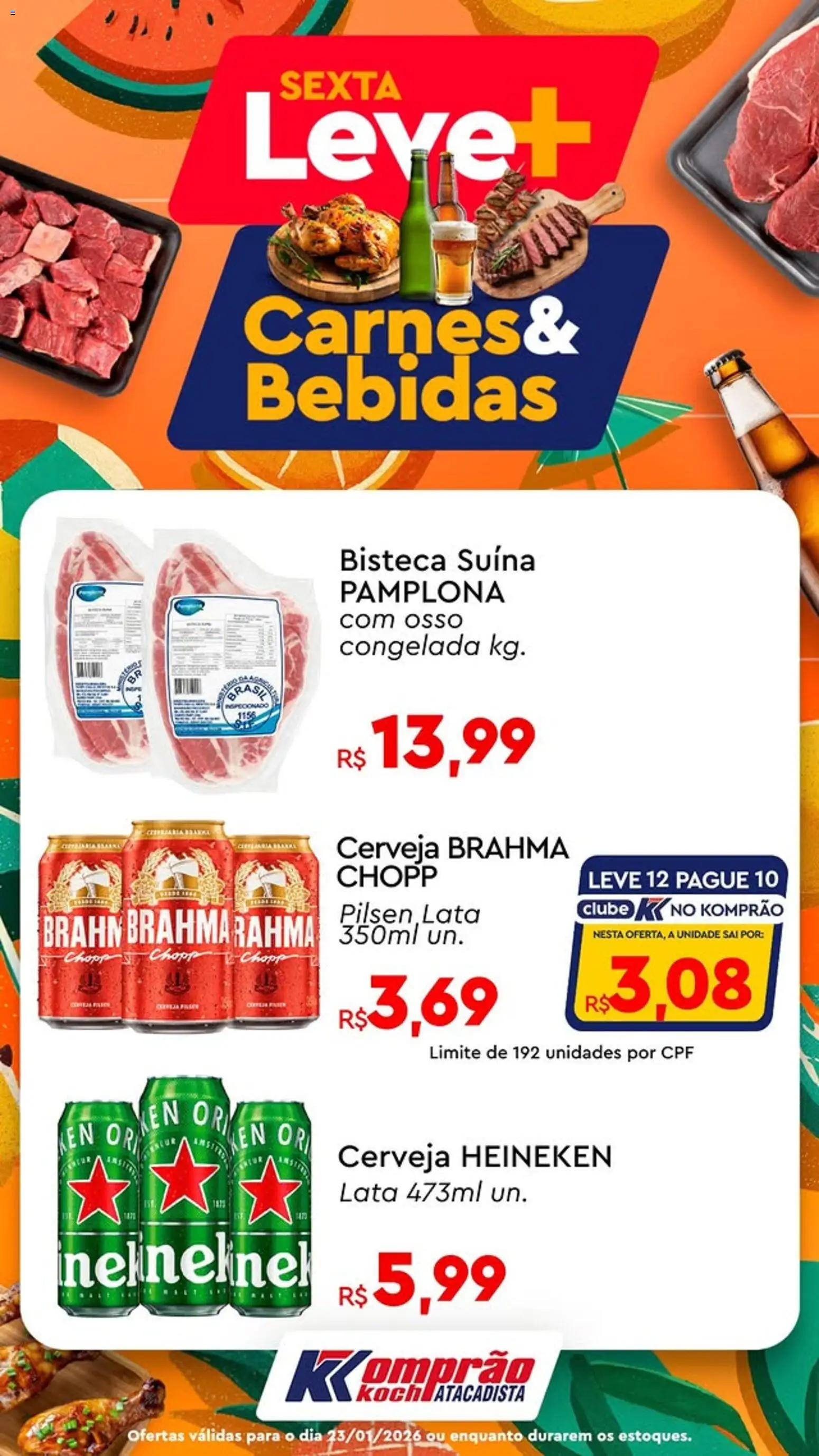 Komprao Atacadista Folheto - válido de 23.01.2026 | Página: 3 | Produtos: Cerveja, Cerveja Heineken, Heineken