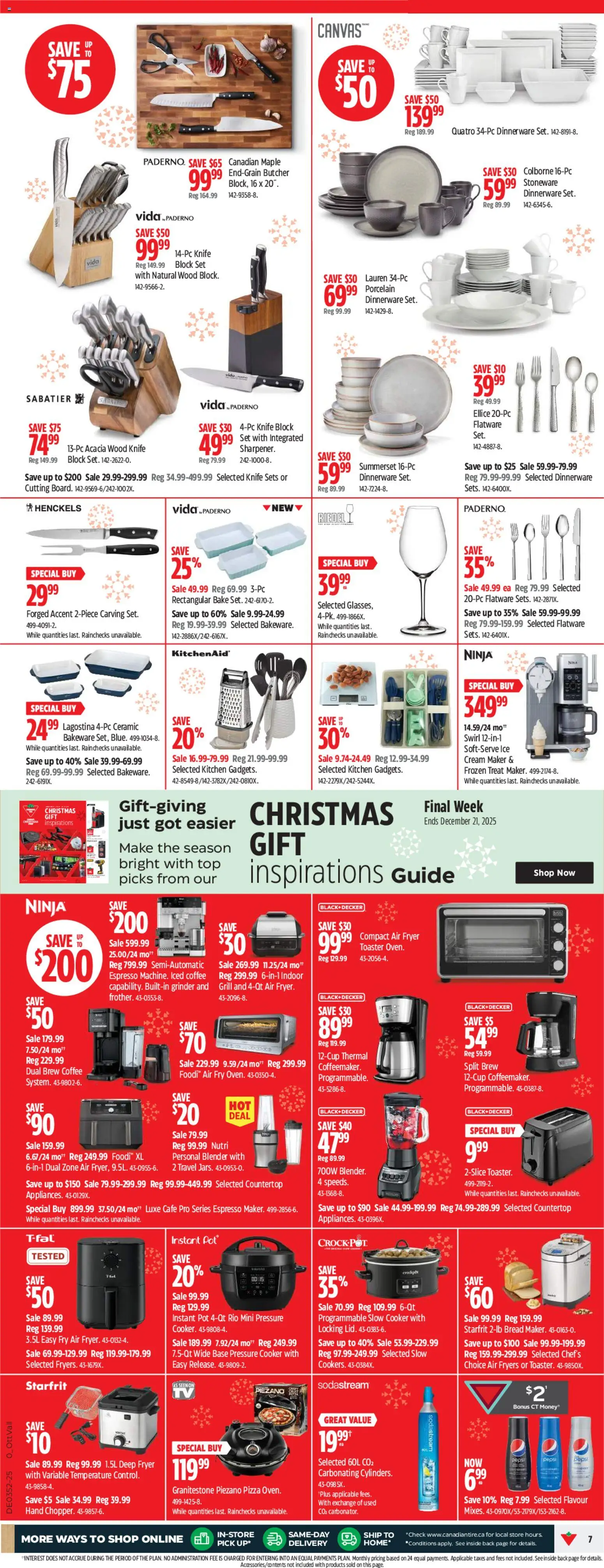 Canadian Tire flyer valid from 18.12.2025 | Page: 11 | Products: Grill, Cooker, Coffee, Pizza