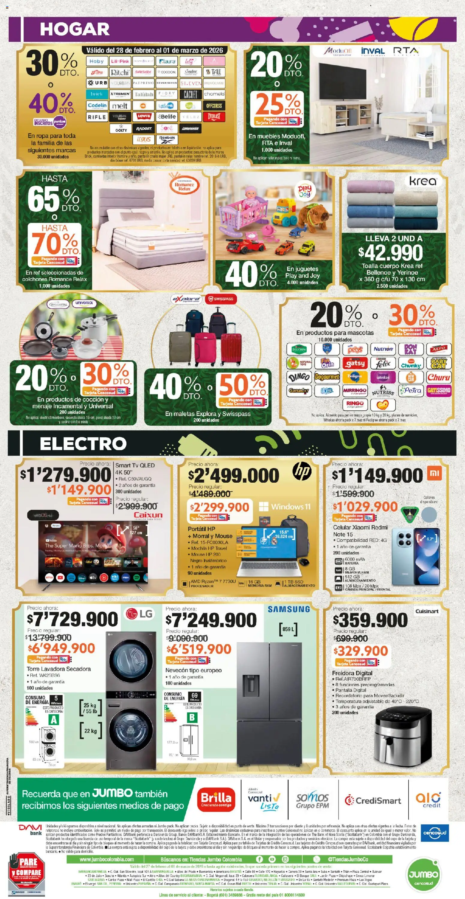 Jumbo revista - valida desde el 27.02.2026 | Página: 8 | Productos: Cámara, Banco, Sobre, Freidora