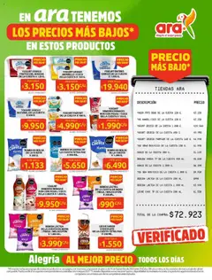 Ara - Ahorra con precios bajos y ofertas en la canasta familiar | ara -  Vista previa de la revista de la tienda Ara valido desde el 18.09.2025