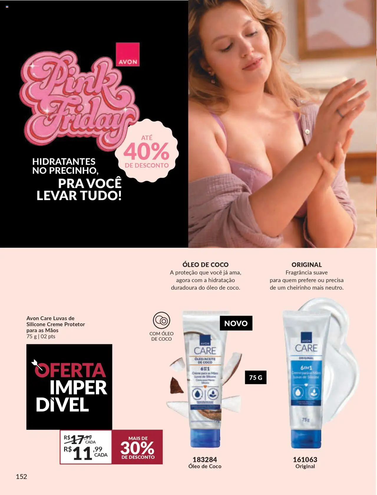 Avon Folheto - válido de 07.10.2025 | Página: 152 | Produtos: Coco, Fragrância, Luvas, Óleo de coco