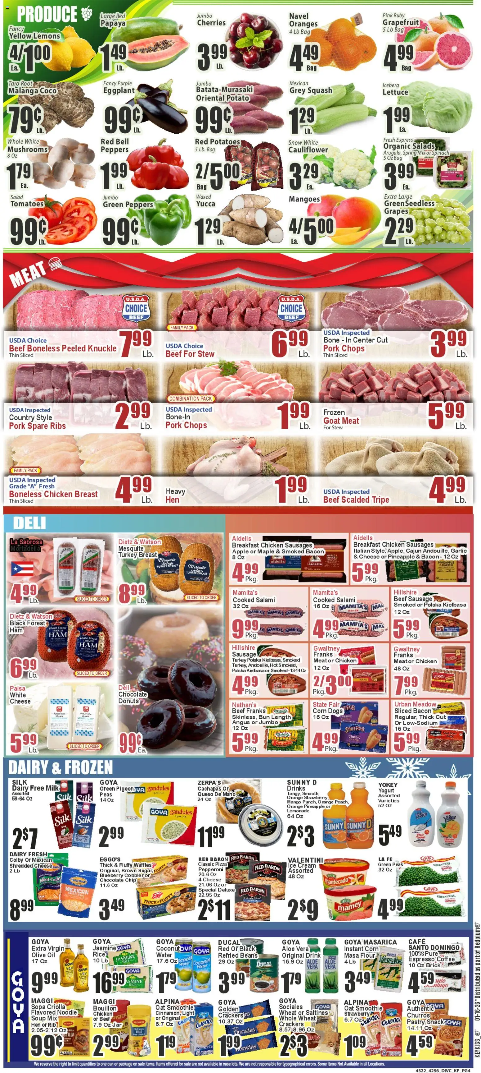 Key Food Weekly Ad - valid from 16.10.2026 | Page: 4 | Products: Coffee, Pizza, Cream, Cauliflower