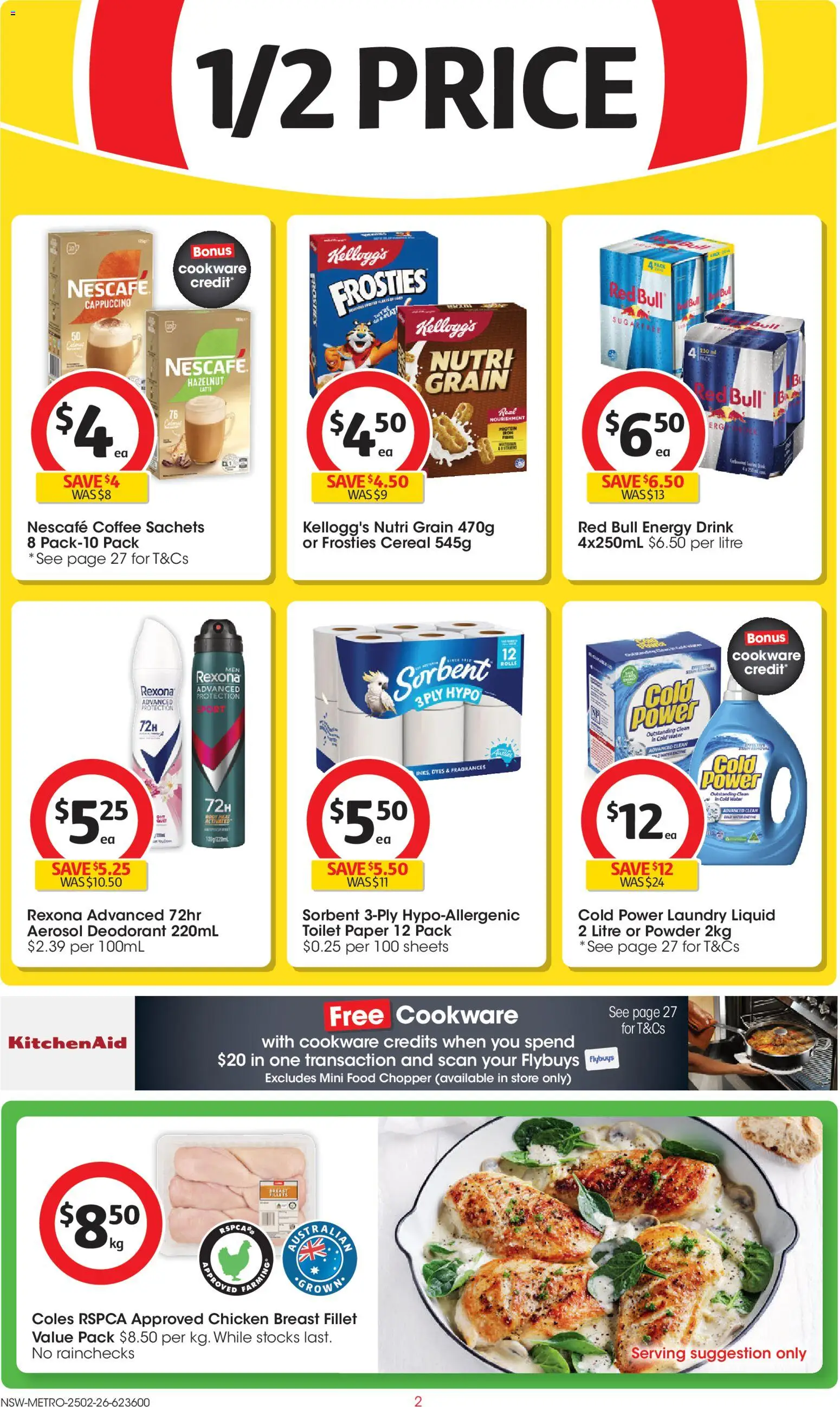 Coles catalogue - valid from 25.02.2026 | Page: 2 | Products: Toilet, Energy drink, Coffee, Toilet paper