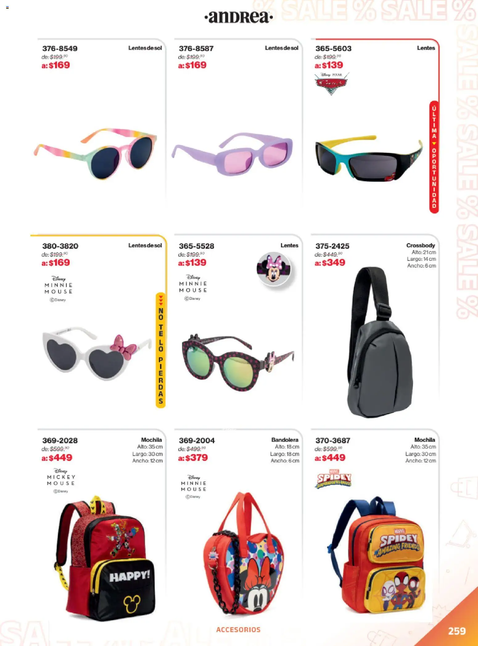 Nuevas ofertas de Andrea válidas en toda la República Mexicana desde el 21.12.2025. ¡Encuentra las mejores ofertas en Andrea catálogo Outlet! | Página: 259 | Productos: Lentes, Mochila, Mouse, Lentes de sol
