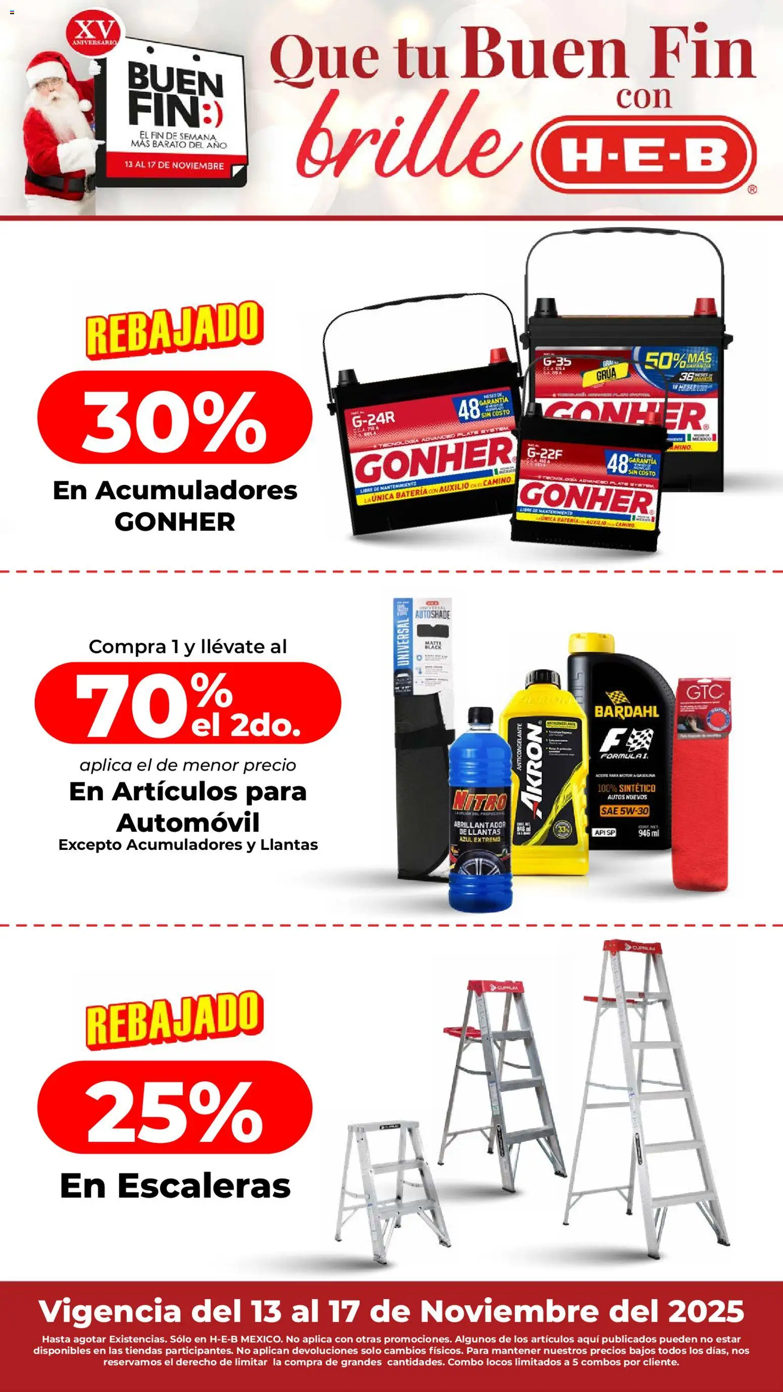 Nuevas ofertas de H-E-B válidas en toda la República Mexicana desde el 13.11.2025. ¡Encuentra las mejores ofertas en H-E-B Buen Fin! | Página: 27 | Productos: Batería