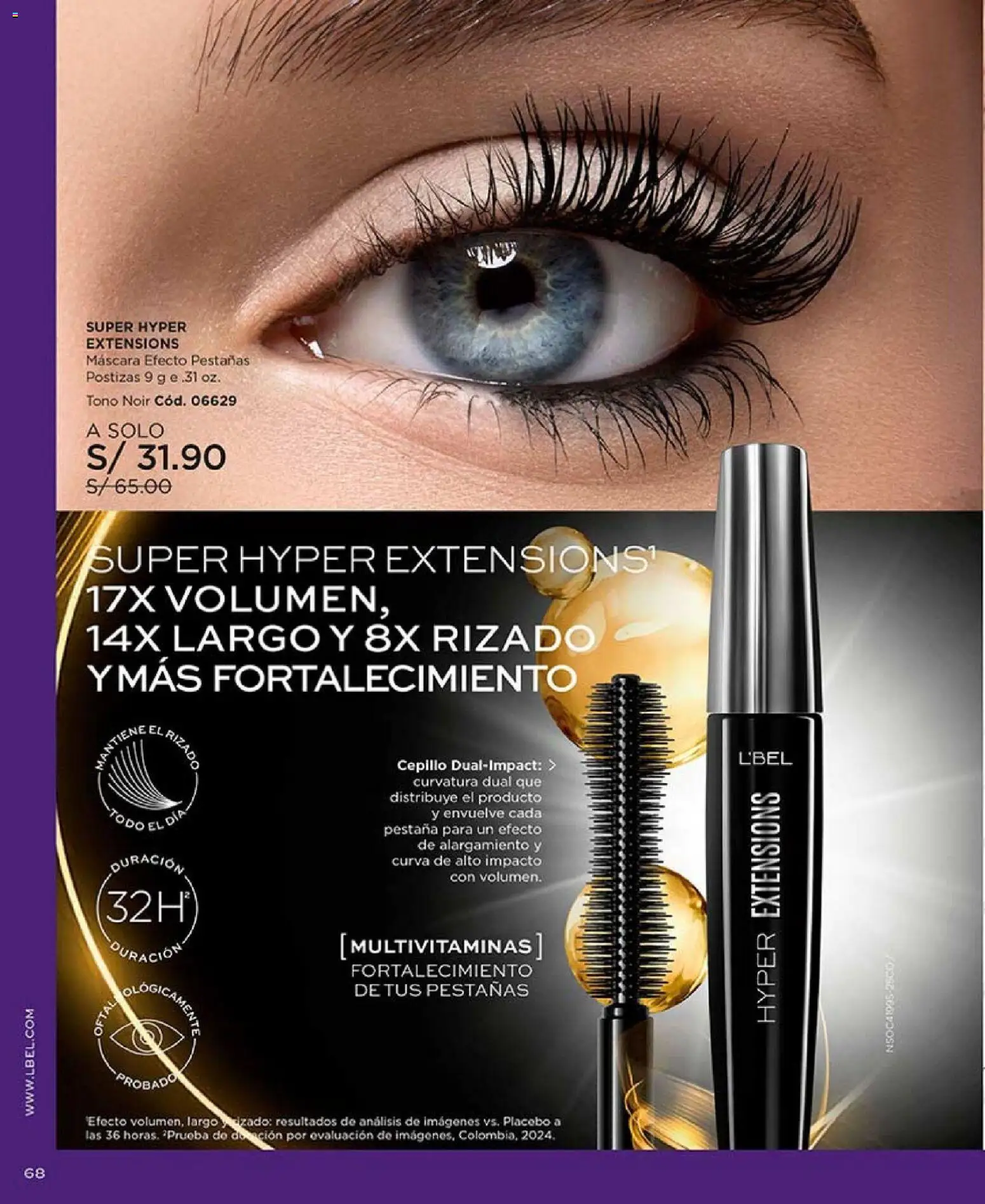 Catálogo L'Bel válido desde 17.01.2026 | Página: 68 | Productos: Máscara, Pestañas postizas