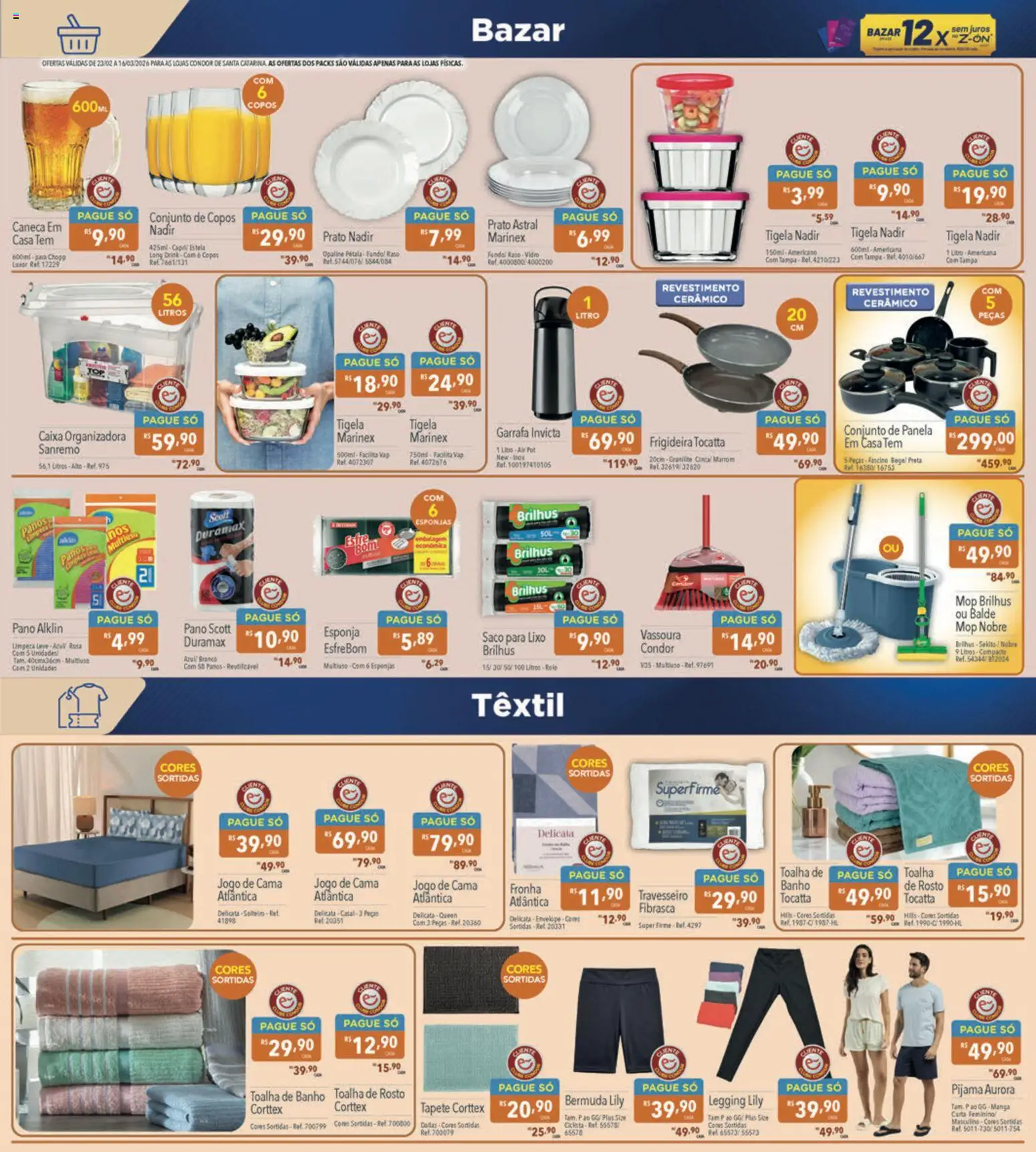 Supermercados Condor Folheto - válido de 23.02.2026 | Página: 23 | Produtos: Esponja, Tapete, Toalha de banho, Vassoura