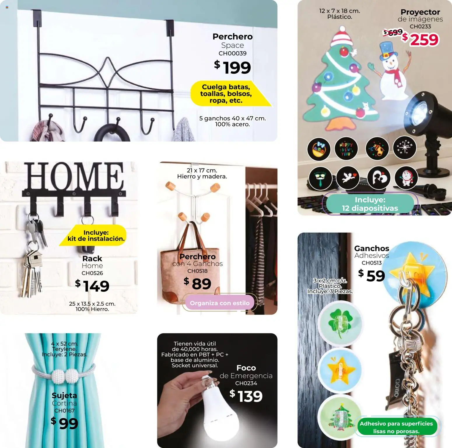 Nuevas ofertas de Colchas Concord válidas en toda la República Mexicana desde el 01.11.2025. ¡Encuentra las mejores ofertas en Colchas Concord catálogo Home! | Página: 53 | Productos: Proyector, Perchero, Foco