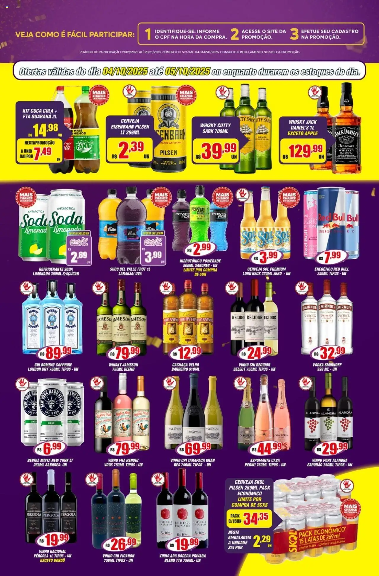 Violeta Supermercados Folheto - válido de 04.10.2025 | Página: 7 | Produtos: Alho, Eisenbahn, Vinho, Vodka