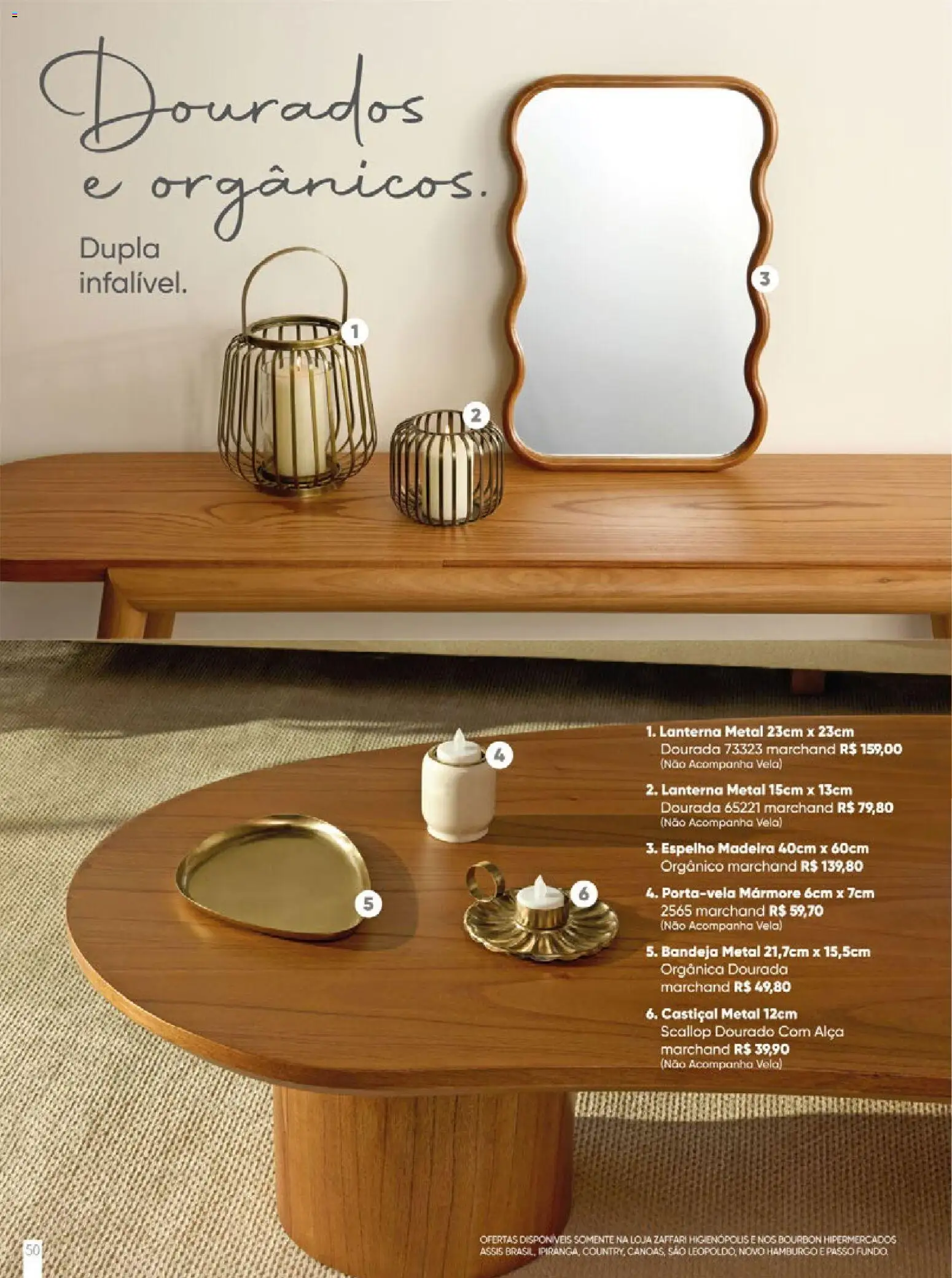 Zaffari Folheto - válido de 27.11.2025 | Página: 50 | Produtos: Lanterna, Espelho, Bourbon, Bandeja
