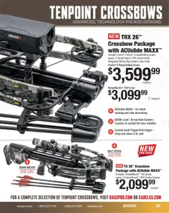Preview of Cabela's weekly ads valid from 11.08.2025 | Page: 267 | Products: Bow, Arrow, Crossbow, Archery