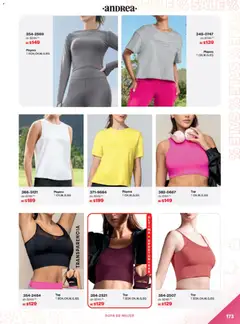 Vista previa de Andrea catálogo Outlet, nuevo folleto de la tienda, válido en México a partir del 21.12.2025 | Página: 173 | Productos: Ropa, Playera