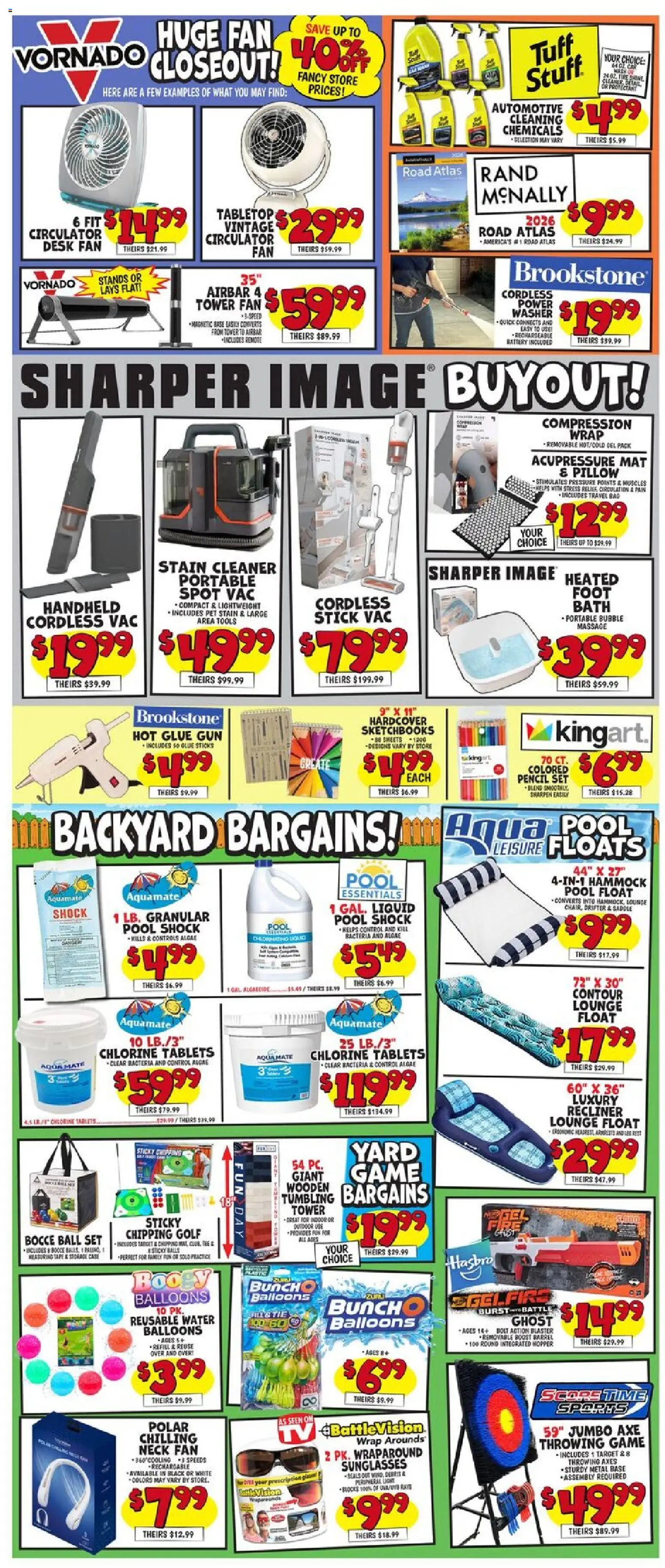Ollie's Weekly Ad - valid from 22.04.2026 | Page: 3 | Products: Axe, Desk, Water, Shock