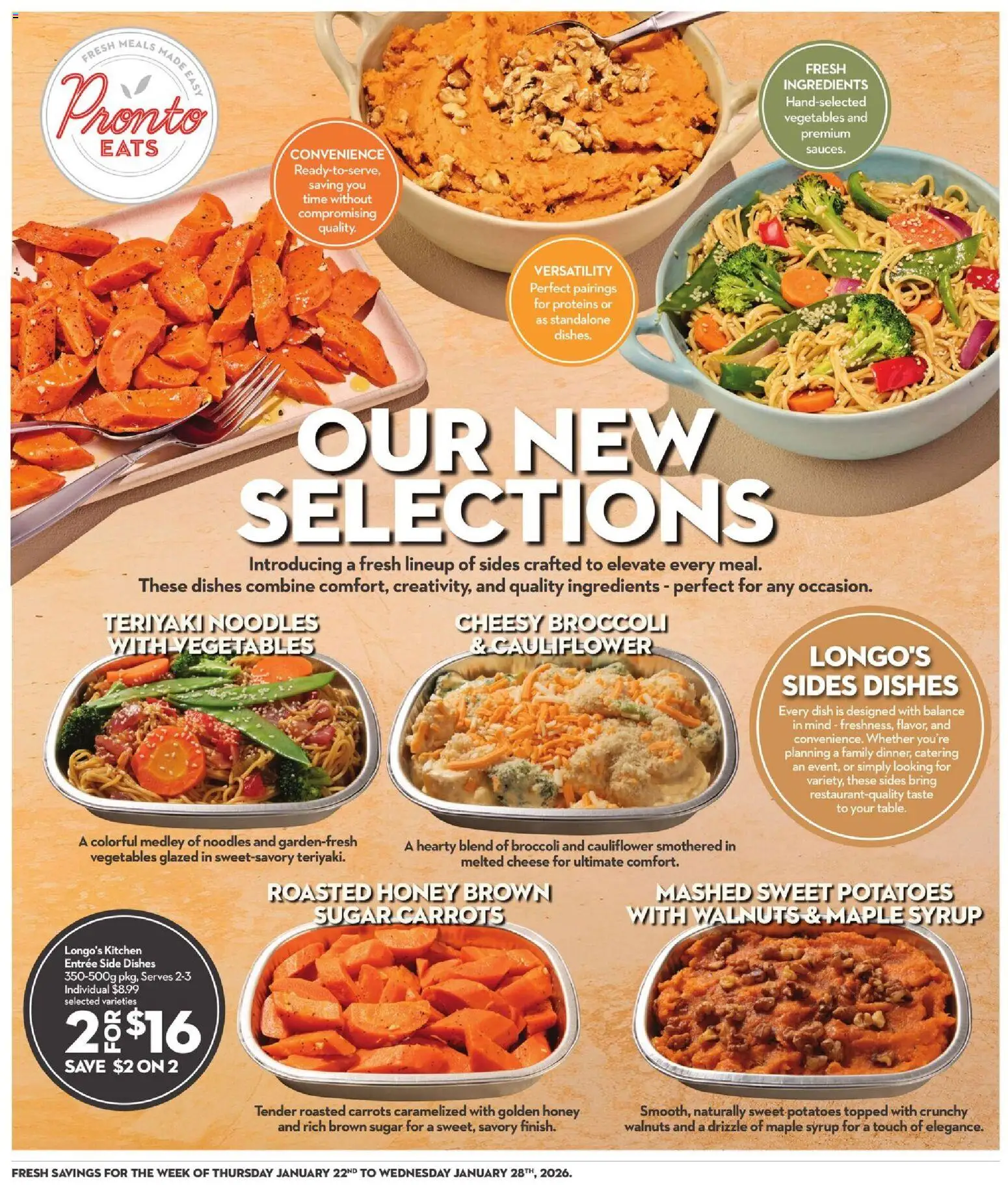 Longo's flyer valid from 22.01.2026 | Page: 20 | Products: Noodles, Potatoes, Cheese