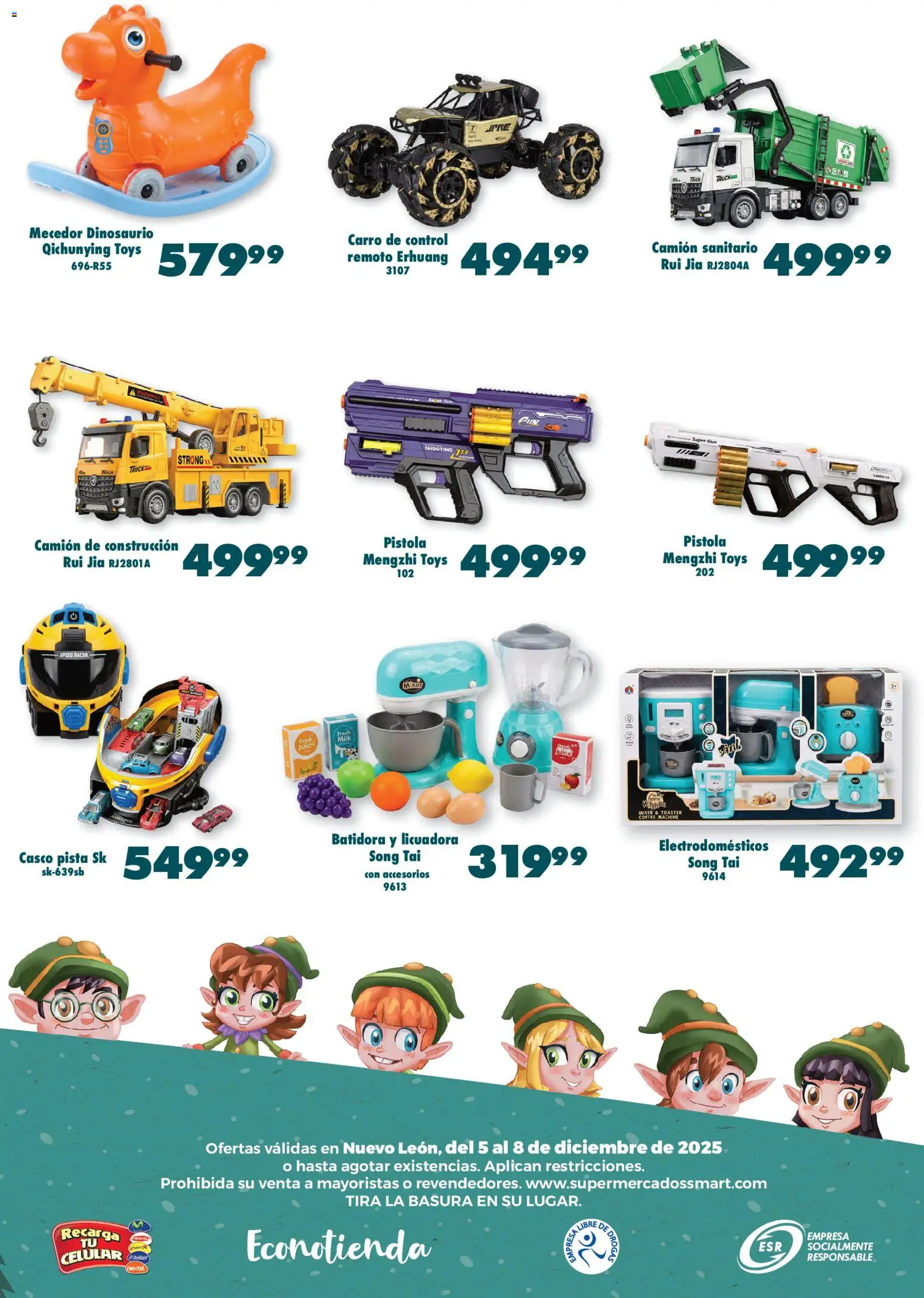 Nuevas ofertas de S-Mart válidas en toda la República Mexicana desde el 05.12.2025. ¡Encuentra las mejores ofertas en S-Mart folleto Ofertas de Feria Monterrey! | Página: 6 | Productos: Control remoto, Licuadora, Batidora