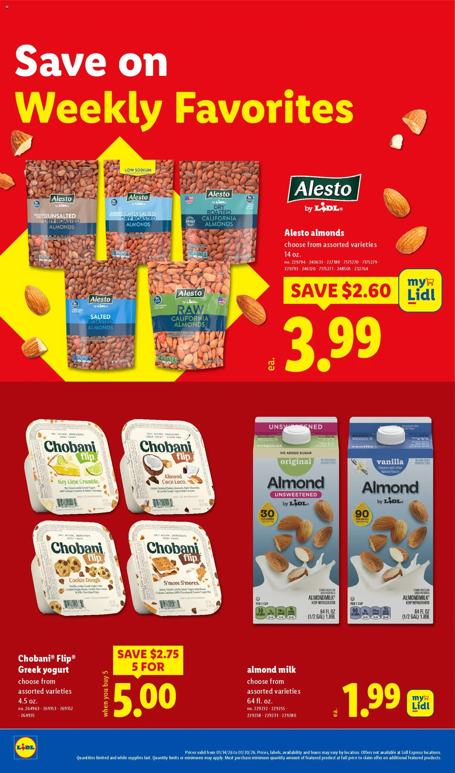Lidl Weekly Ad - valid from 14.01.2026 | Page: 16 | Products: Milk, Yogurt, Sugar, Lime