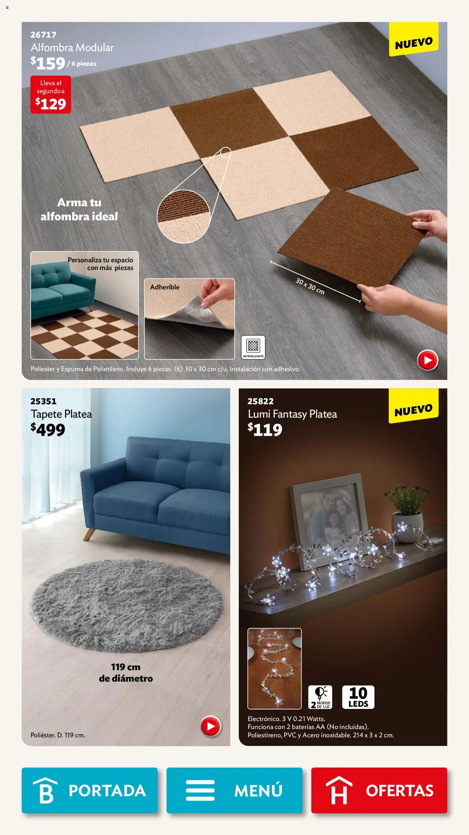 Nuevas ofertas de Betterware válidas en toda la República Mexicana desde el 05.01.2026. ¡Encuentra las mejores ofertas en Betterware campaña 1 2026! | Página: 73 | Productos: Espuma, Modular, Alfombra, Tapete