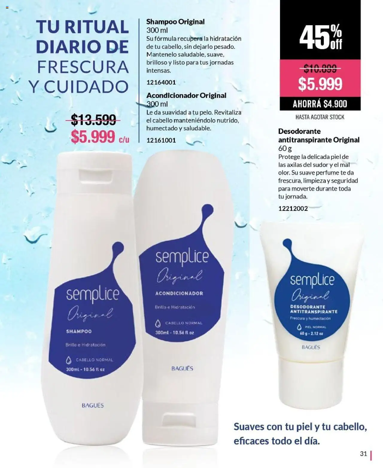 Bagués catálogo │ válido desde el 01.06.2025 | Página: 31 | Productos: Shampoo, Brillo, Antitranspirante, Té
