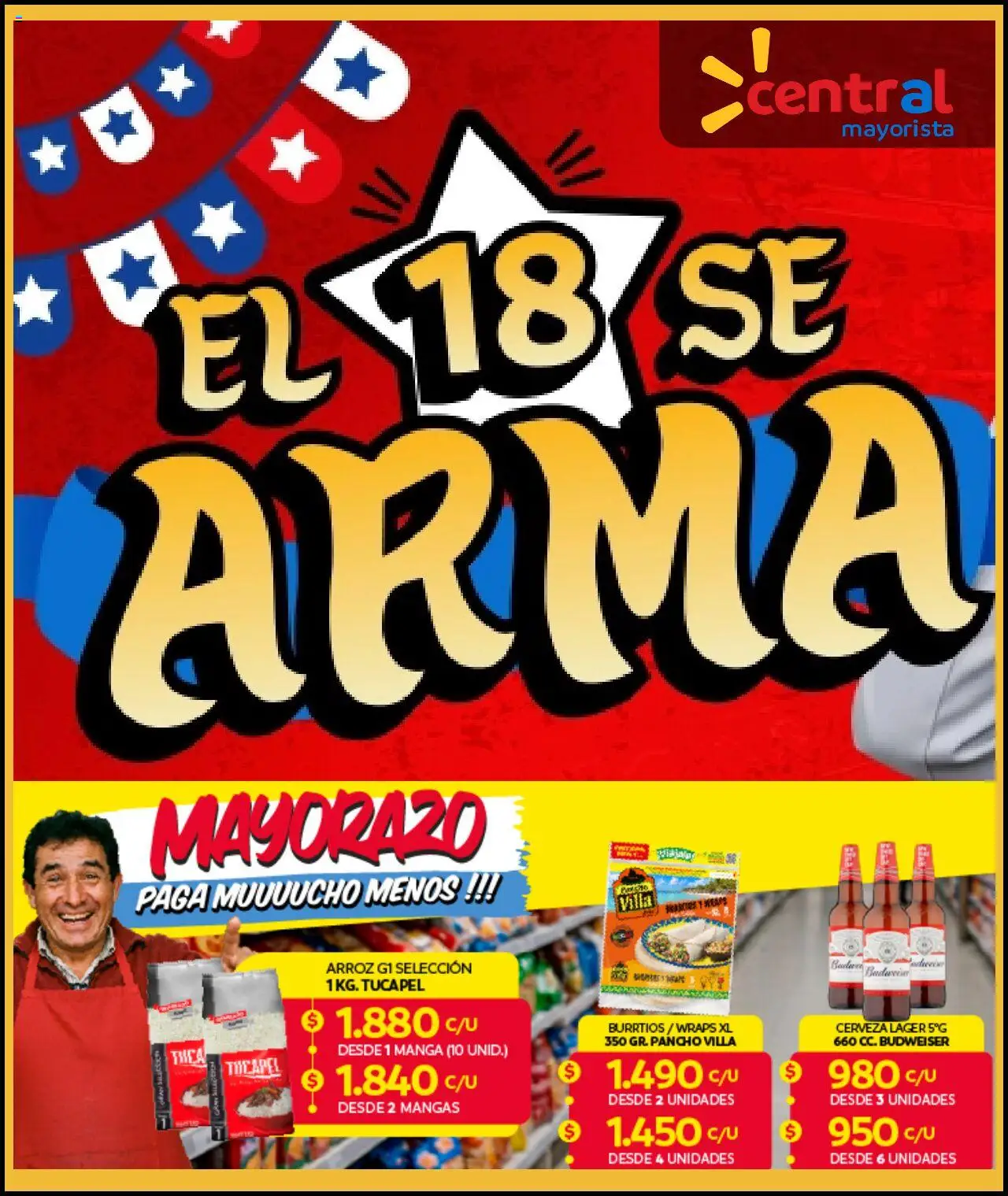 Central Mayorista ofertas  │ válido desde el 28.07.2025 | Página: 1 | Productos: Manga, Cerveza, Arroz