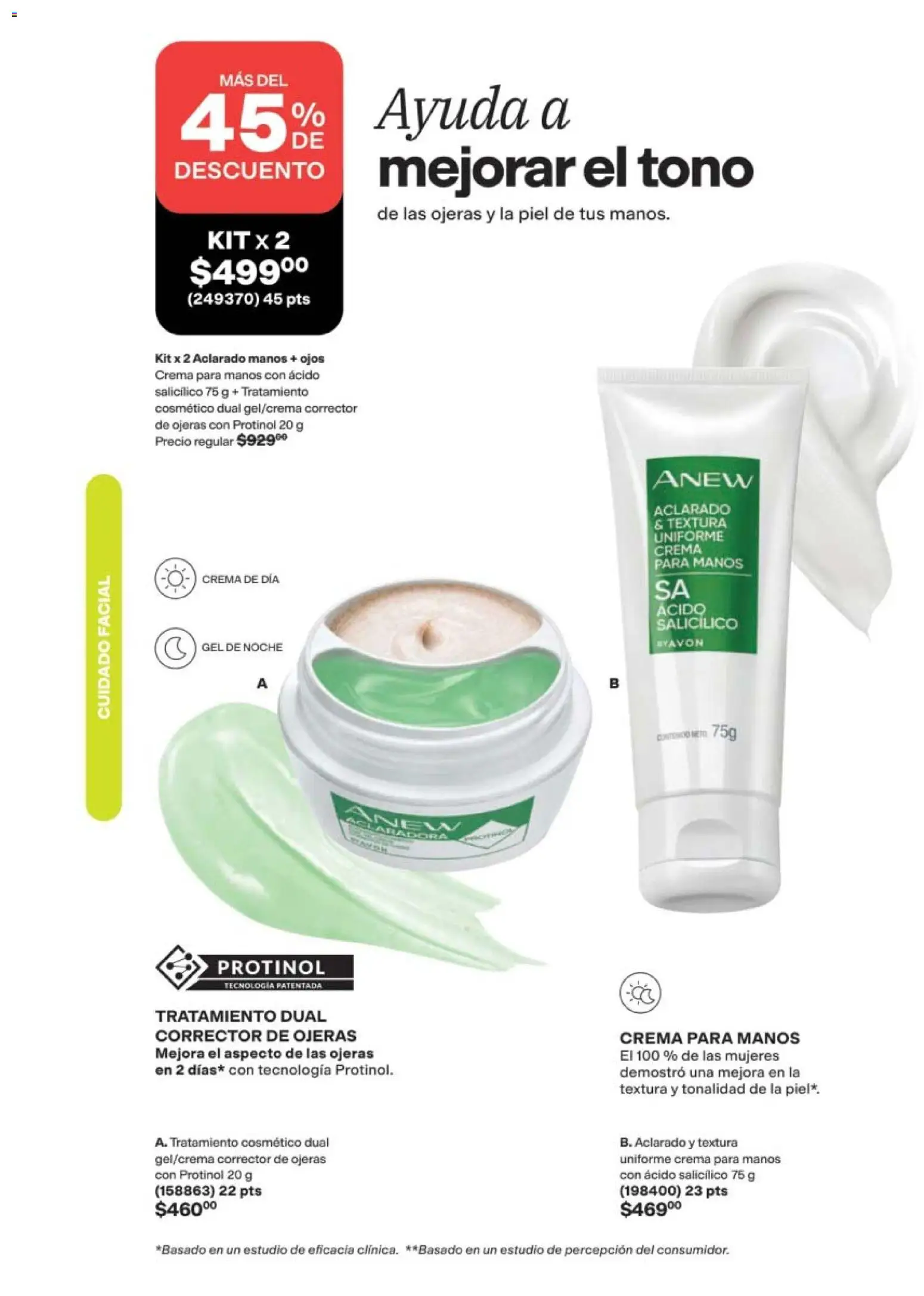 Nuevas ofertas de AVON válidas en toda la República Mexicana desde el 08.05.2026. ¡Encuentra las mejores ofertas en AVON campaña 8 2026! | Página: 133 | Productos: Crema, Corrector de ojeras, Corrector