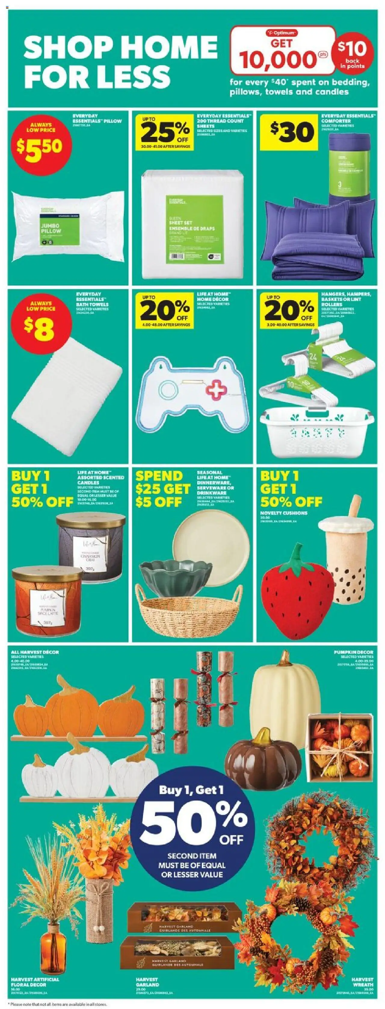 Real Canadian Superstore flyer valid from 04.09.2025 | Page: 31 | Products: Pillow, Bath, Pumpkin