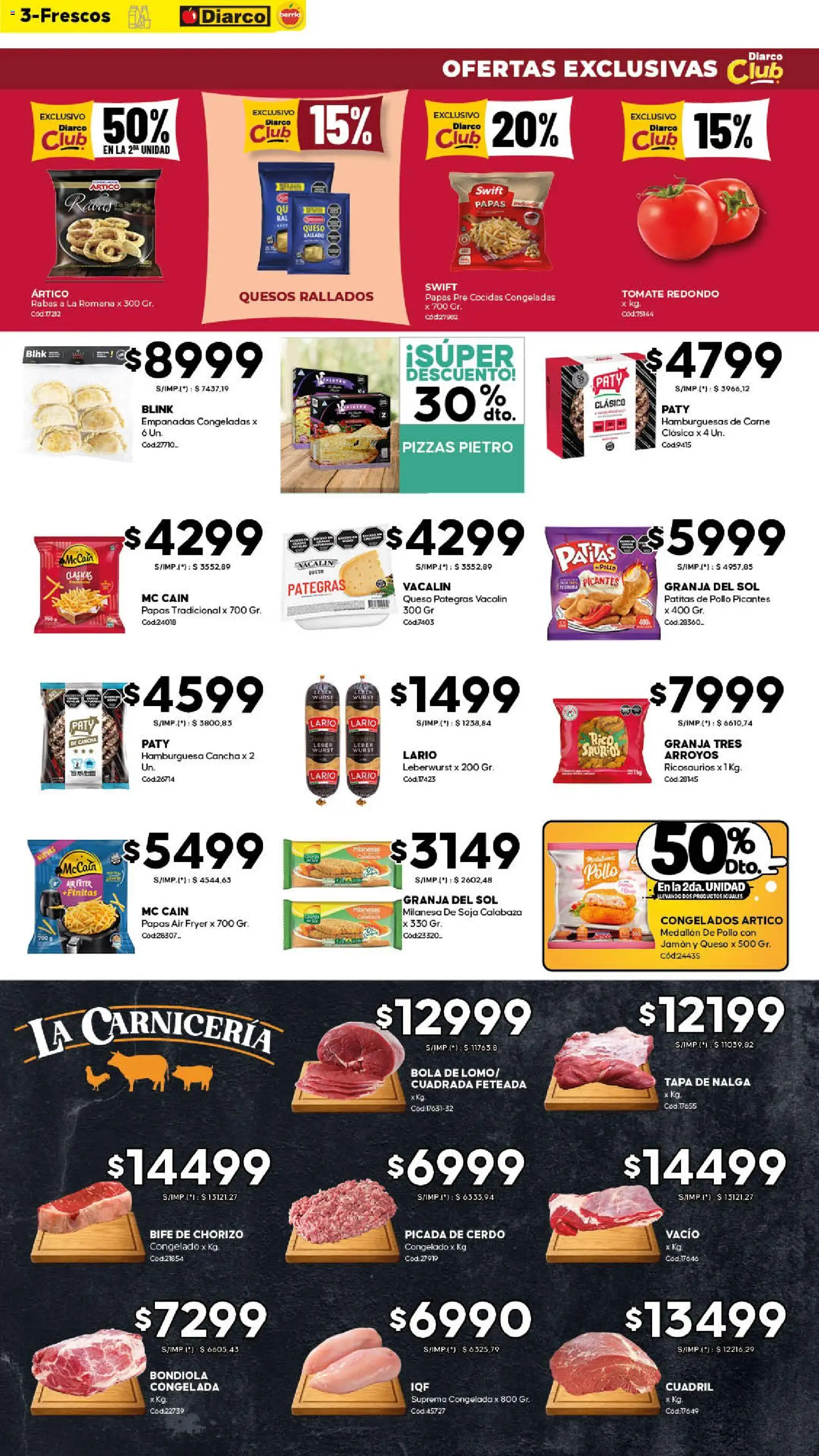 Diarco - Ofertas Diarco Barrio │ válido desde el 03.11.2025 | Página: 3 | Productos: Pollo, Tomate, Queso, Jamón
