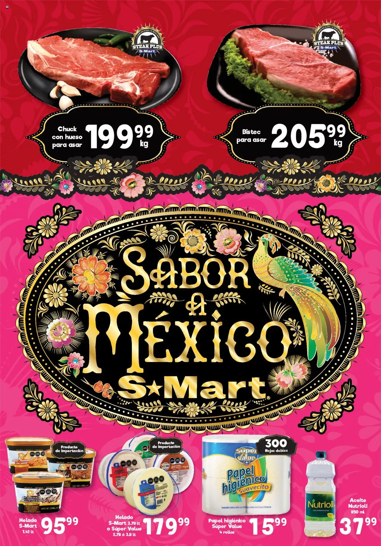 Nuevas ofertas de S-Mart válidas en toda la República Mexicana desde el 22.08.2025. ¡Encuentra las mejores ofertas en S-Mart - Folleto - Reynosa (y Rio Bravo)! | Página: 2 | Productos: Mantequilla, Aceite, Helado, Papel higiénico