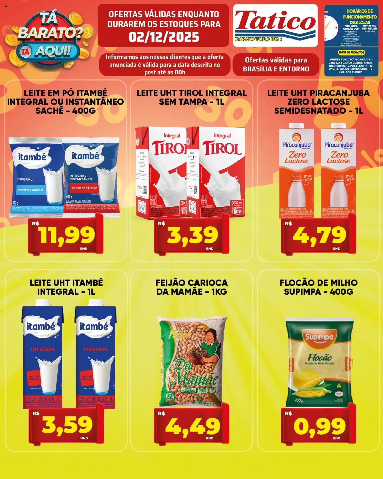 Tatico Folheto - válido de 03.12.2025 | Página: 17 | Produtos: Feijão, Pó, Leite, Arroz