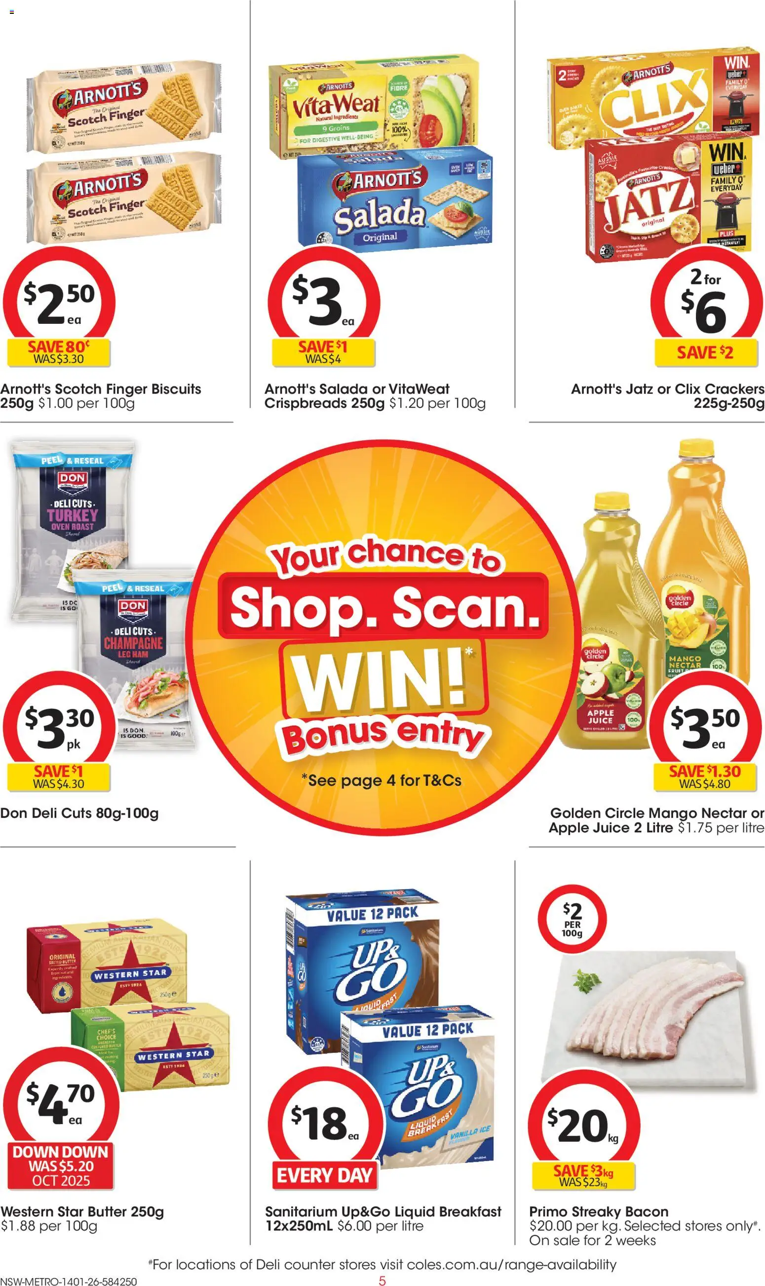 Coles catalogue - valid from 14.01.2026 | Page: 5 | Products: Butter, Mango, Turkey, Hat