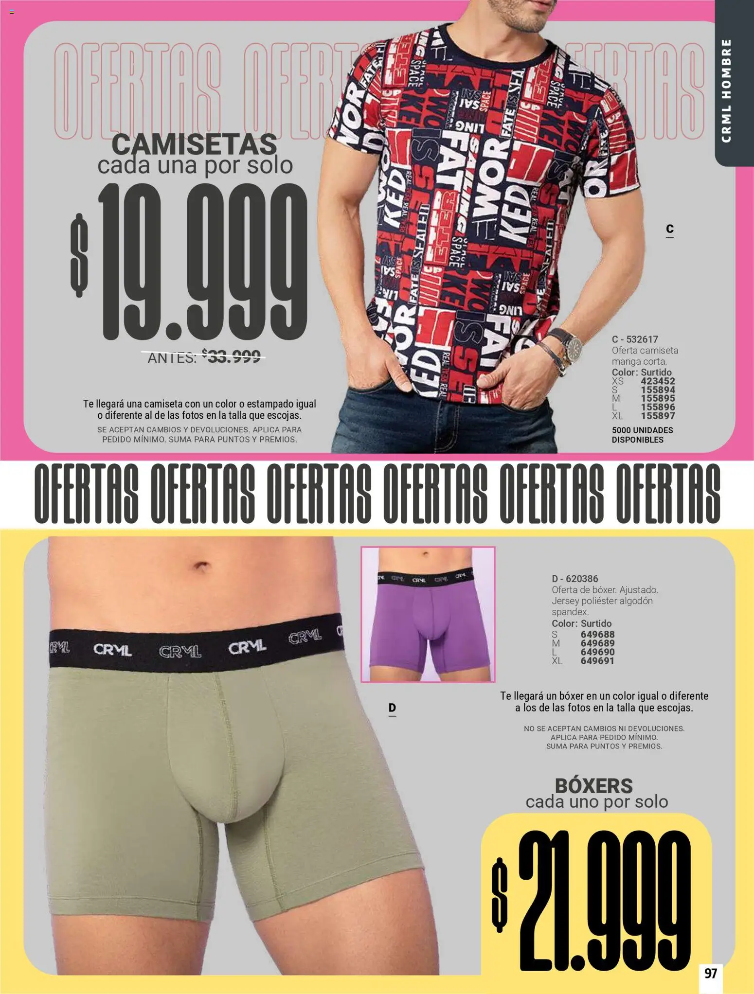 Carmel revista - valida desde el 01.05.2026 | Página: 97 | Productos: Té, Algodón, Boxers, Camiseta