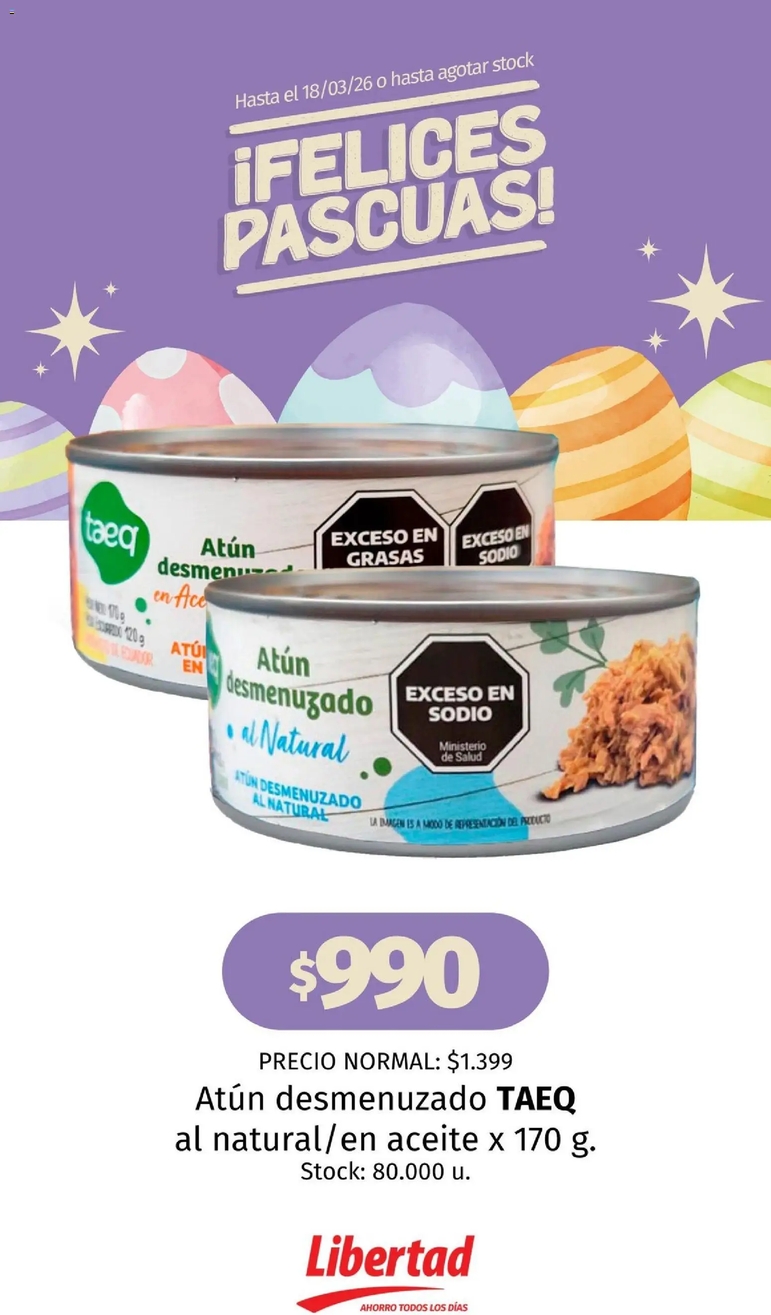 Hipermercado Libertad - Especial Pascuas  │ válido desde el 16.03.2026 | Página: 1 | Productos: Aceite, Atún