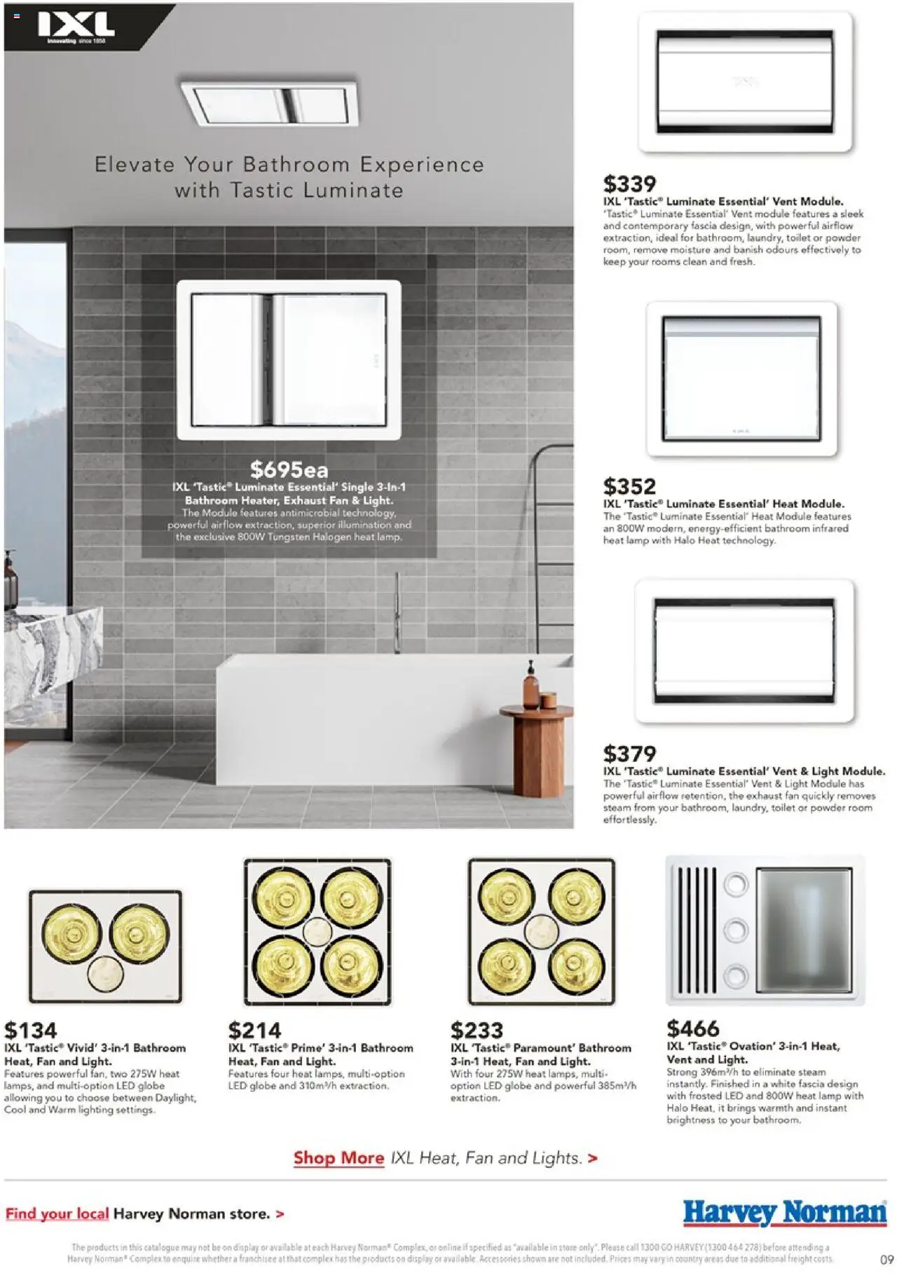 Harvey Norman catalogue - valid from 07.08.2025 | Page: 9 | Products: Toilet, Powder, Fan, Bathroom