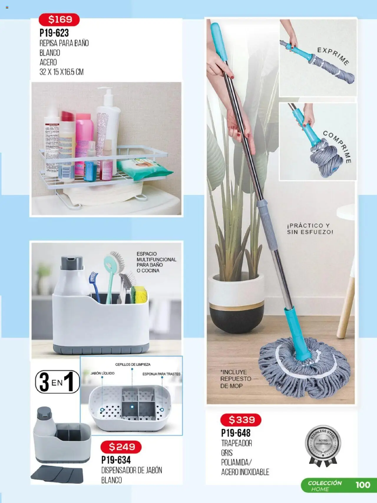 Nuevas ofertas de Cklass válidas en toda la República Mexicana desde el 14.08.2025. ¡Encuentra las mejores ofertas en Cklass - Catálogo Promo De La Semana! | Página: 101 | Productos: Repisa, Jabón líquido, Esponja, Trapeador