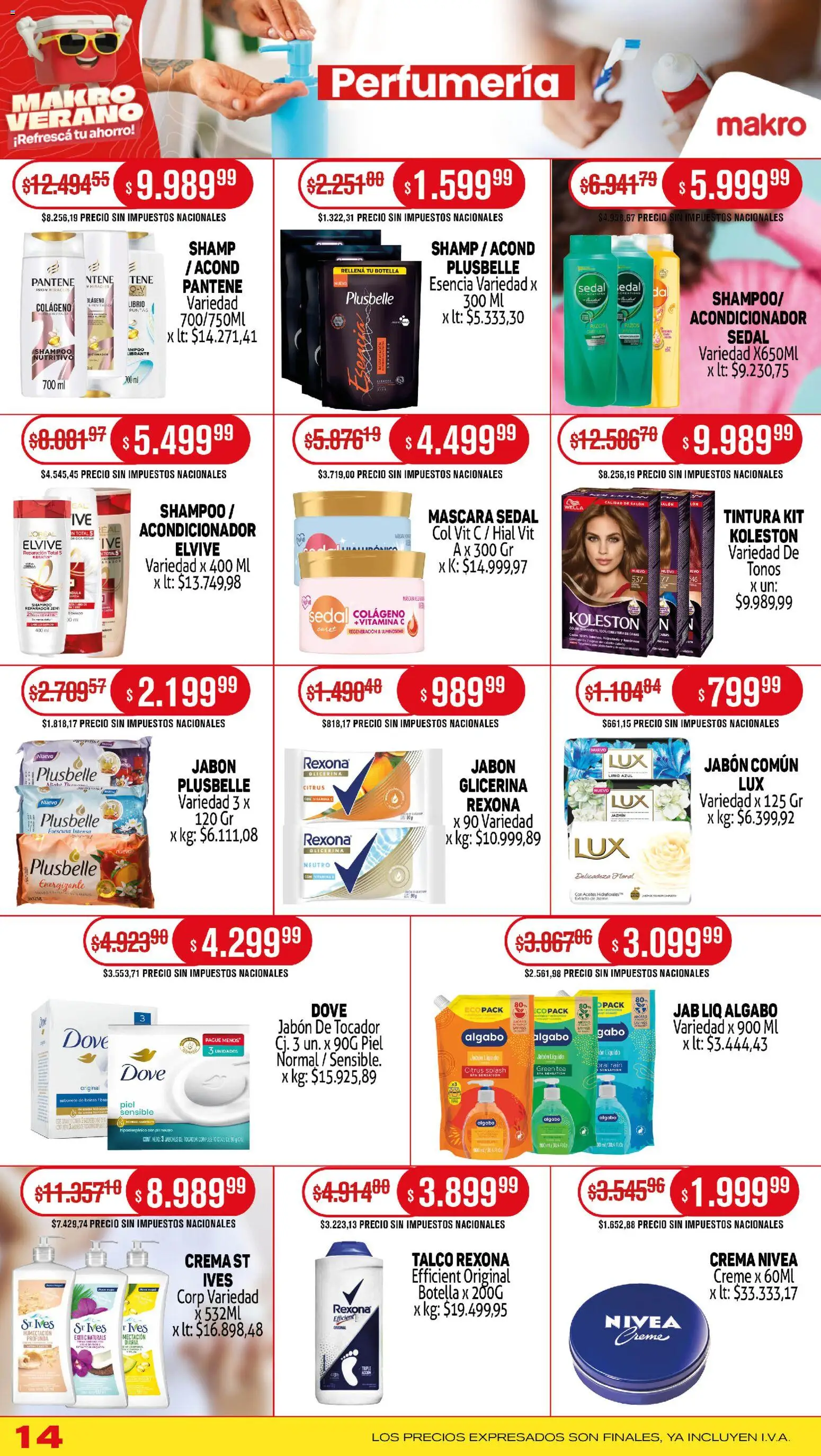 Makro ofertas │ válido desde el 02.01.2026 | Página: 14 | Productos: Botella, Jabón líquido, Jabón, Crema