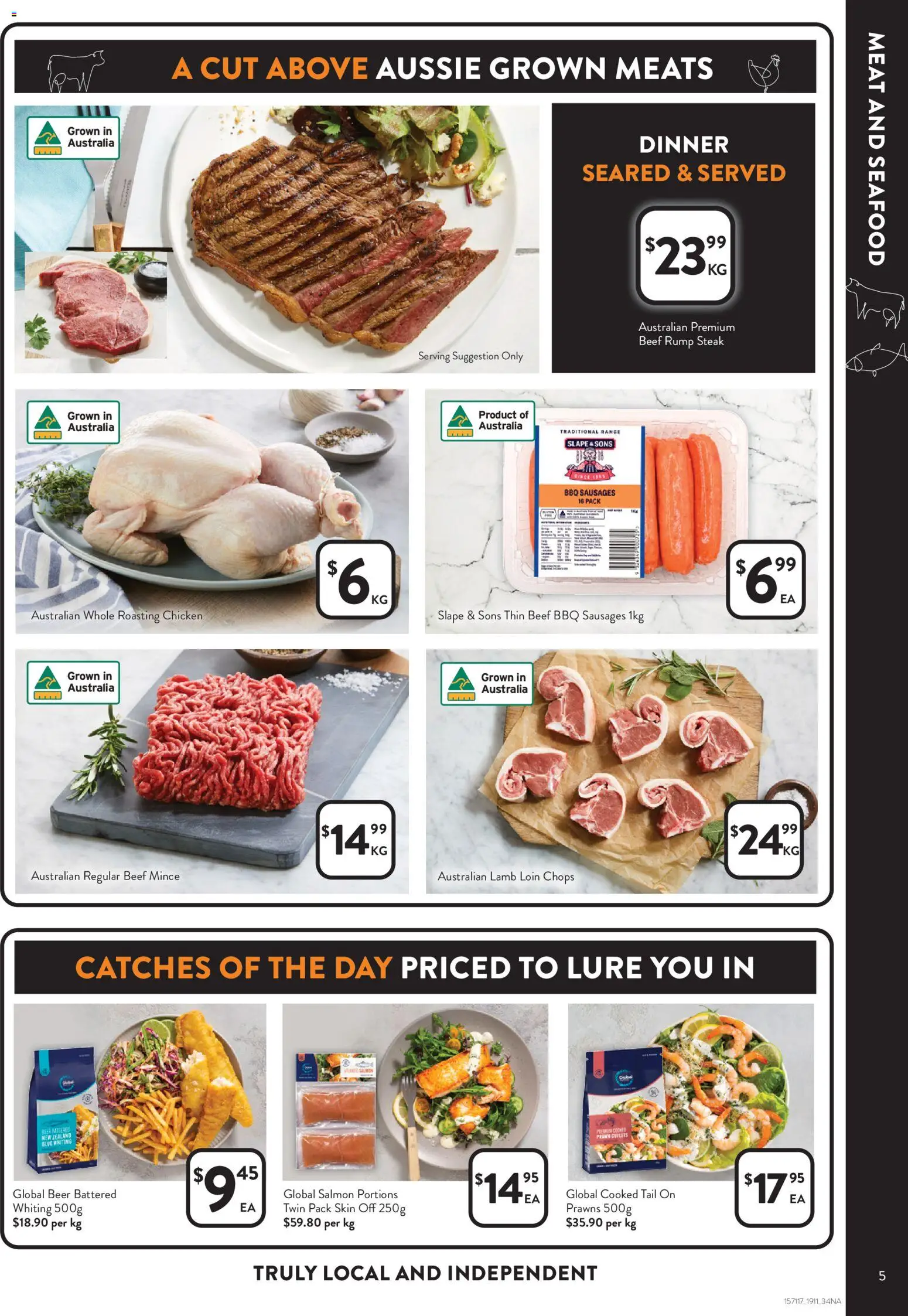 Foodworks catalogue - valid from 19.11.2025 | Page: 5 | Products: Beer, Lamb, Steak, Seafood