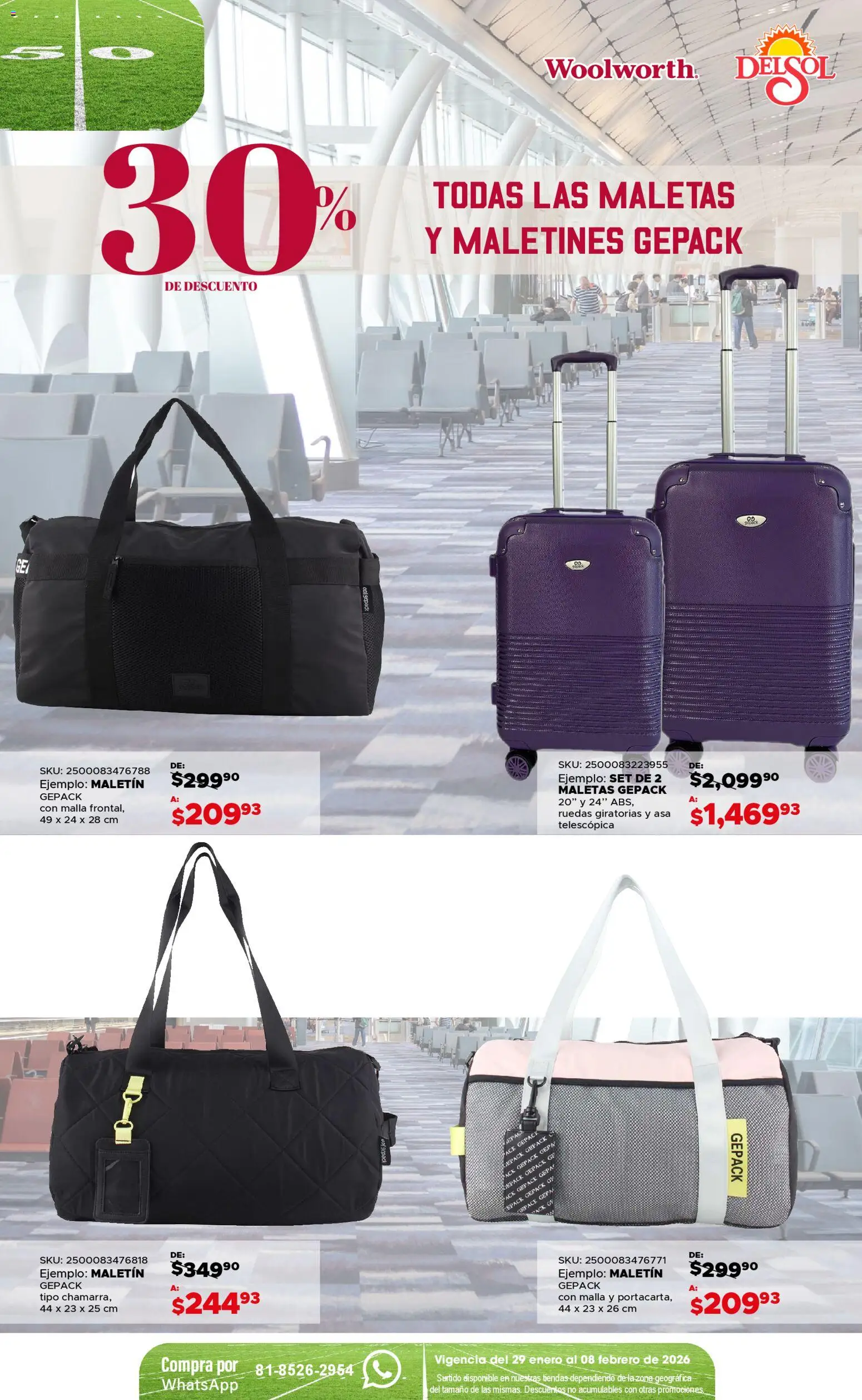 Nuevas ofertas de Del Sol y Woolworth válidas en toda la República Mexicana desde el 29.01.2026. ¡Encuentra las mejores ofertas en Del Sol y Woolworth catálogo Ofertas de Campeonato! | Página: 14 | Productos: Col, Malla