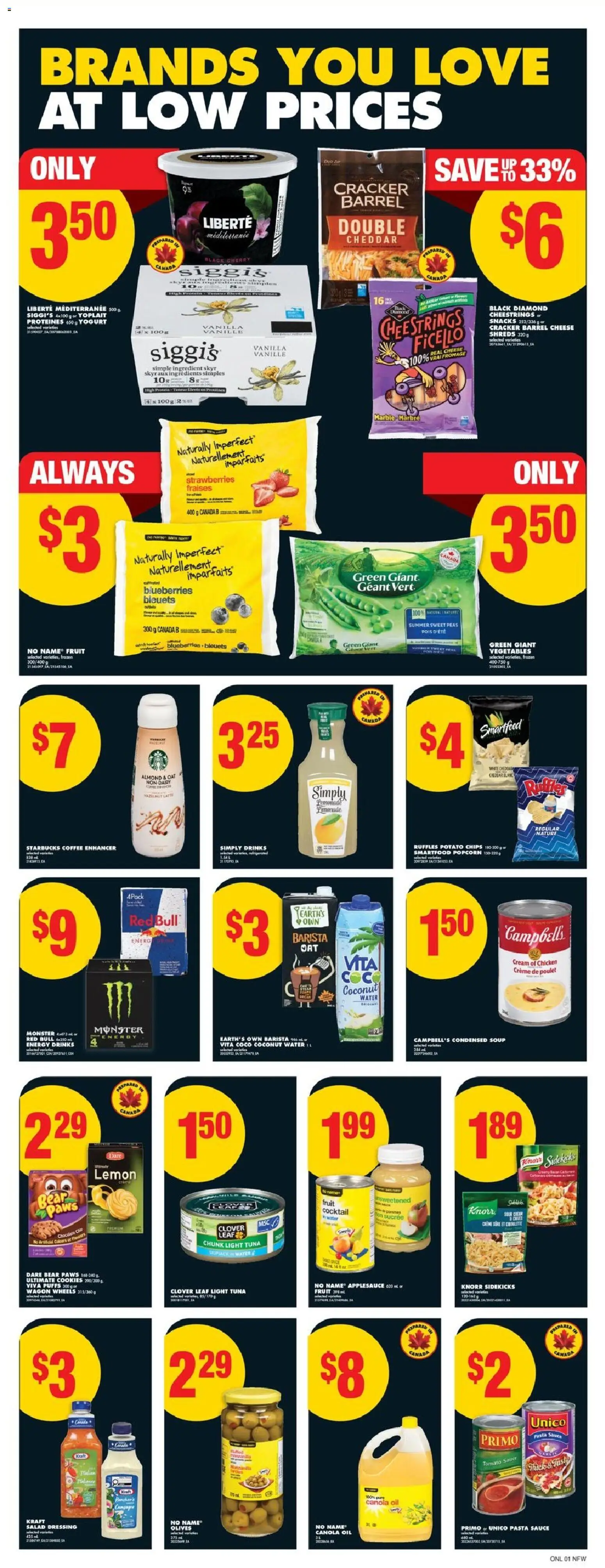No Frills flyer valid from 01.01.2026 | Page: 6 | Products: Strawberries, Cookies, Cheese, Juice
