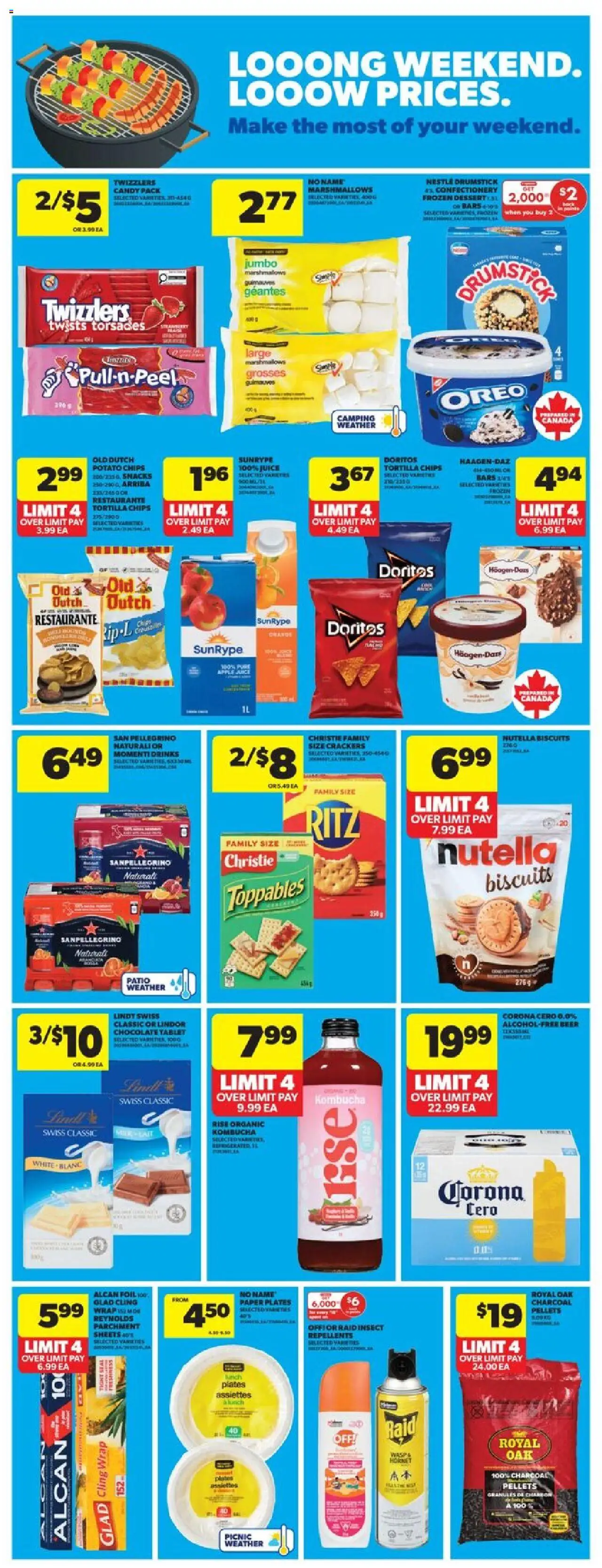 Real Canadian Superstore flyer valid from 31.07.2025 | Page: 8 | Products: Chips, Chocolate, Juice, Beer