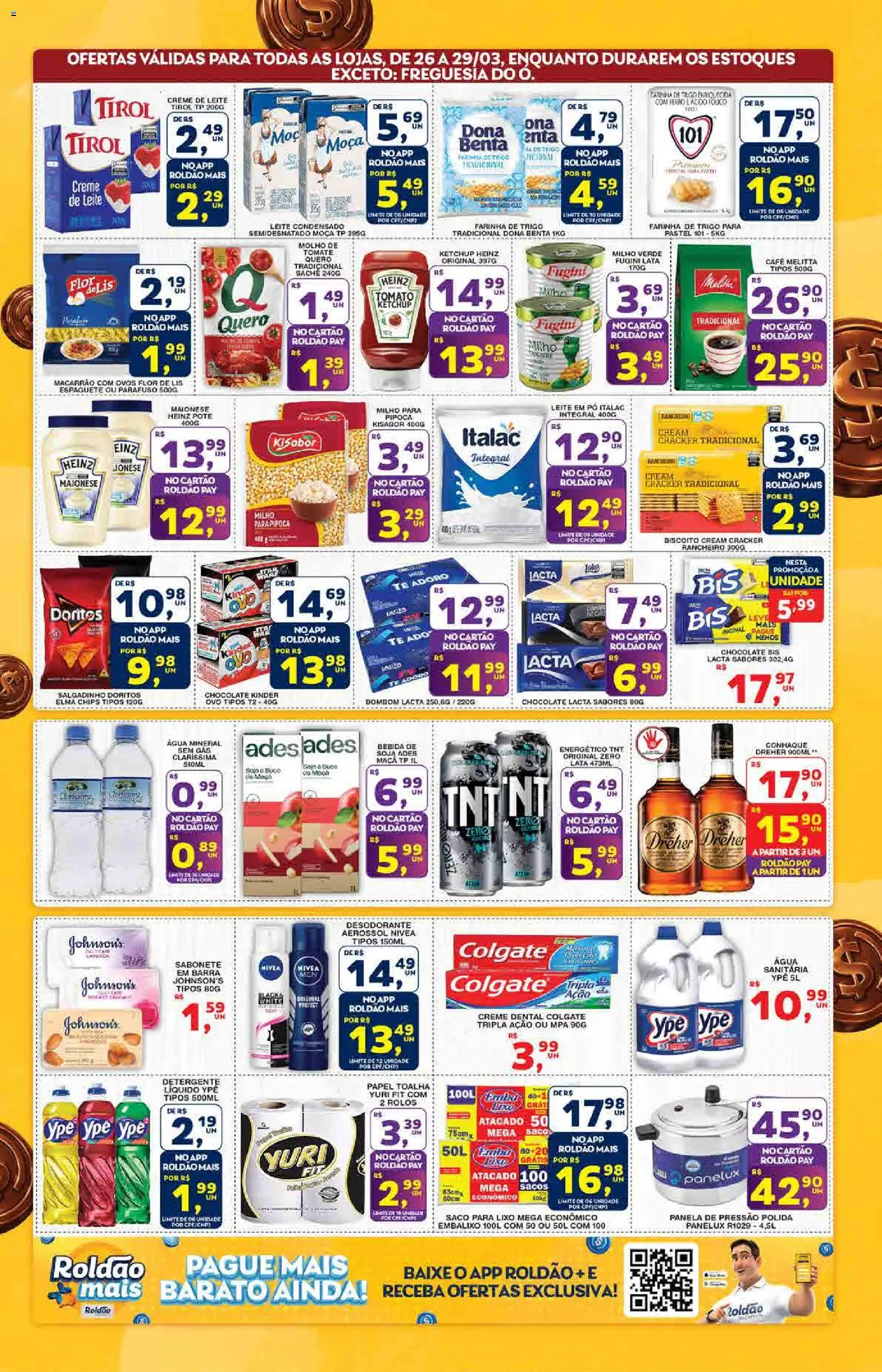 Roldão Folheto - válido de 26.03.2026 | Página: 3 | Produtos: Café, Creme dental, Cream cracker, Soja