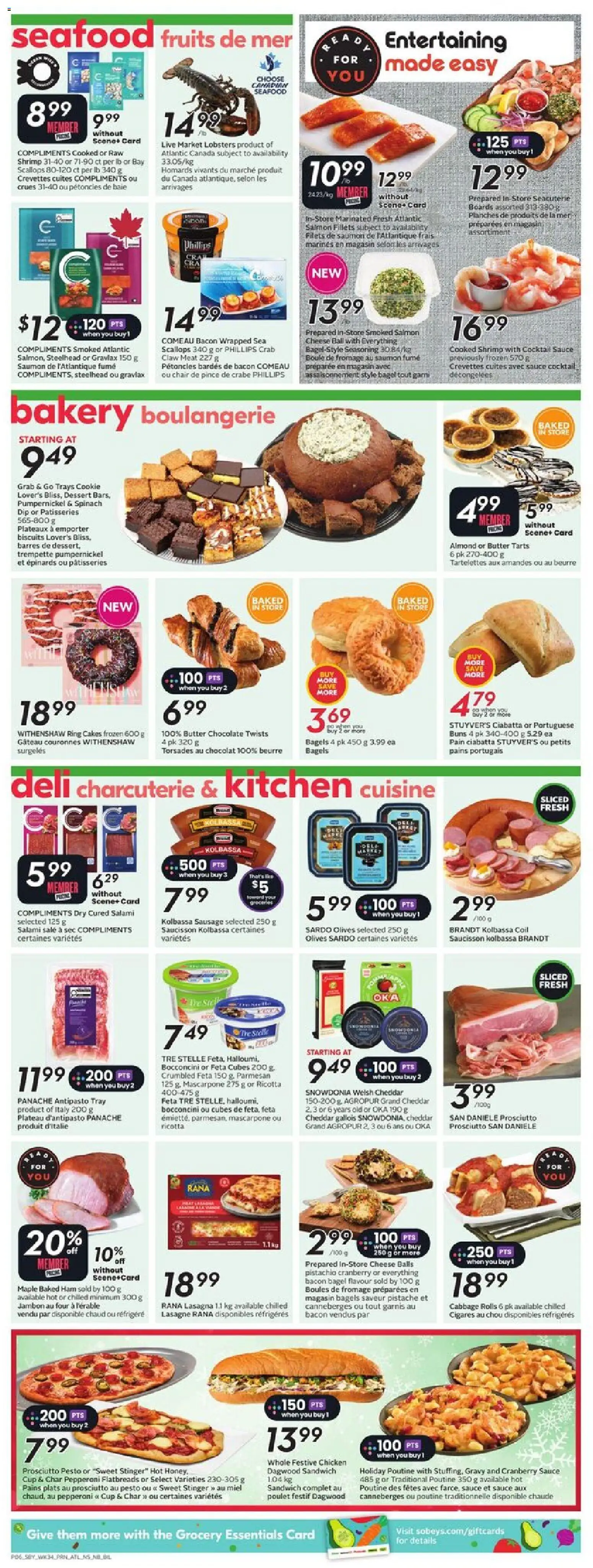 Sobeys flyer valid from 18.12.2025 | Page: 9 | Products: Chair, Cheese, Salami, Ham