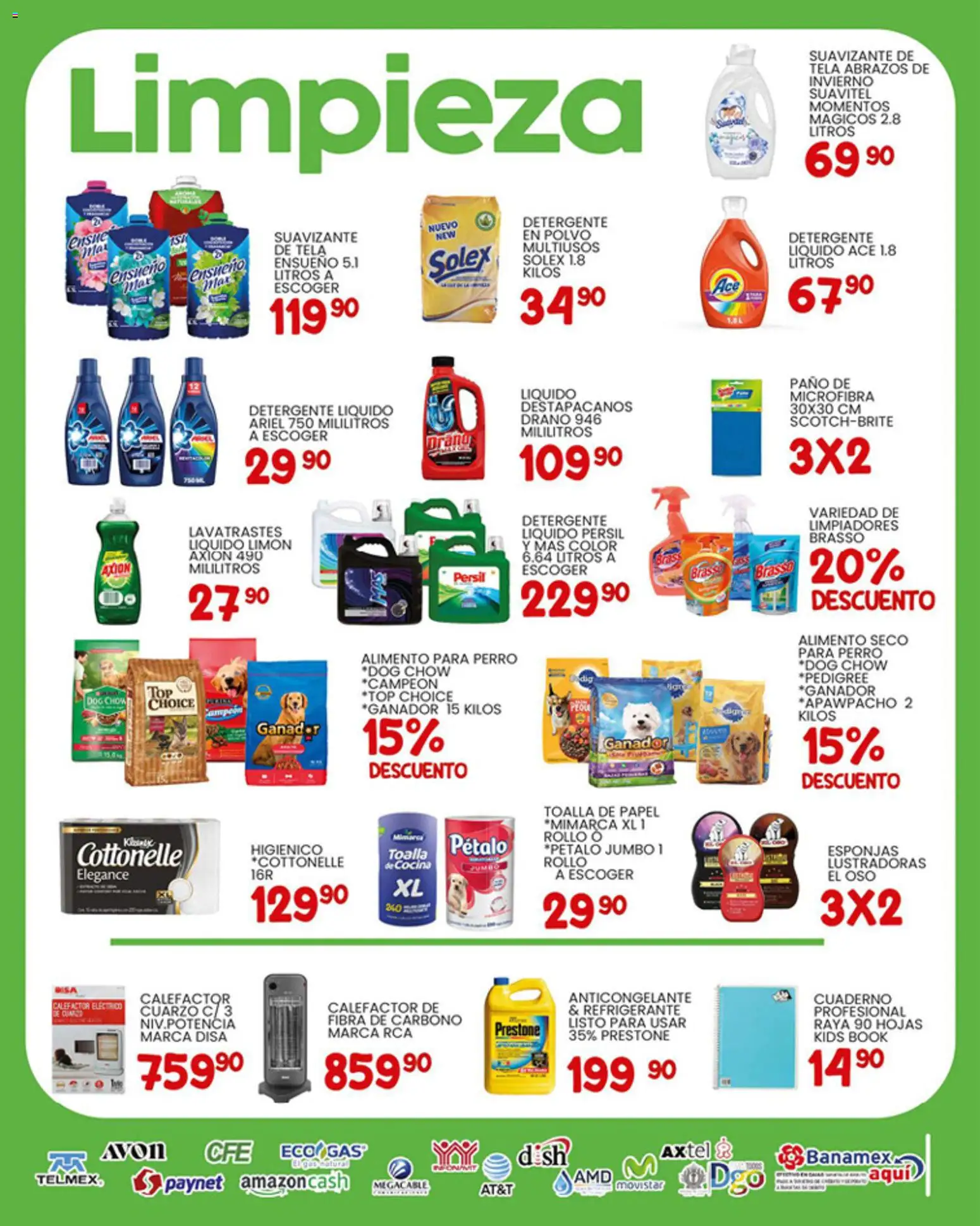 Nuevas ofertas de Alsuper válidas en toda la República Mexicana desde el 23.01.2026. ¡Encuentra las mejores ofertas en Alsuper folleto Durango! | Página: 5 | Productos: Limón, Notebook, Toalla, Polvo
