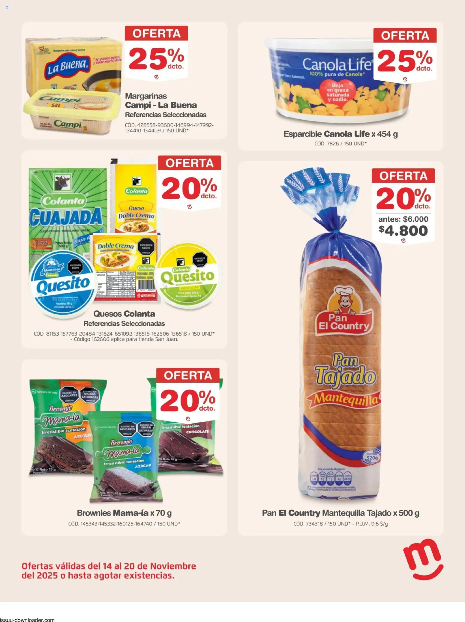 Makro revista - valida desde el 14.11.2025 | Página: 16 | Productos: Crema, Azucar, Peso, Chocolate