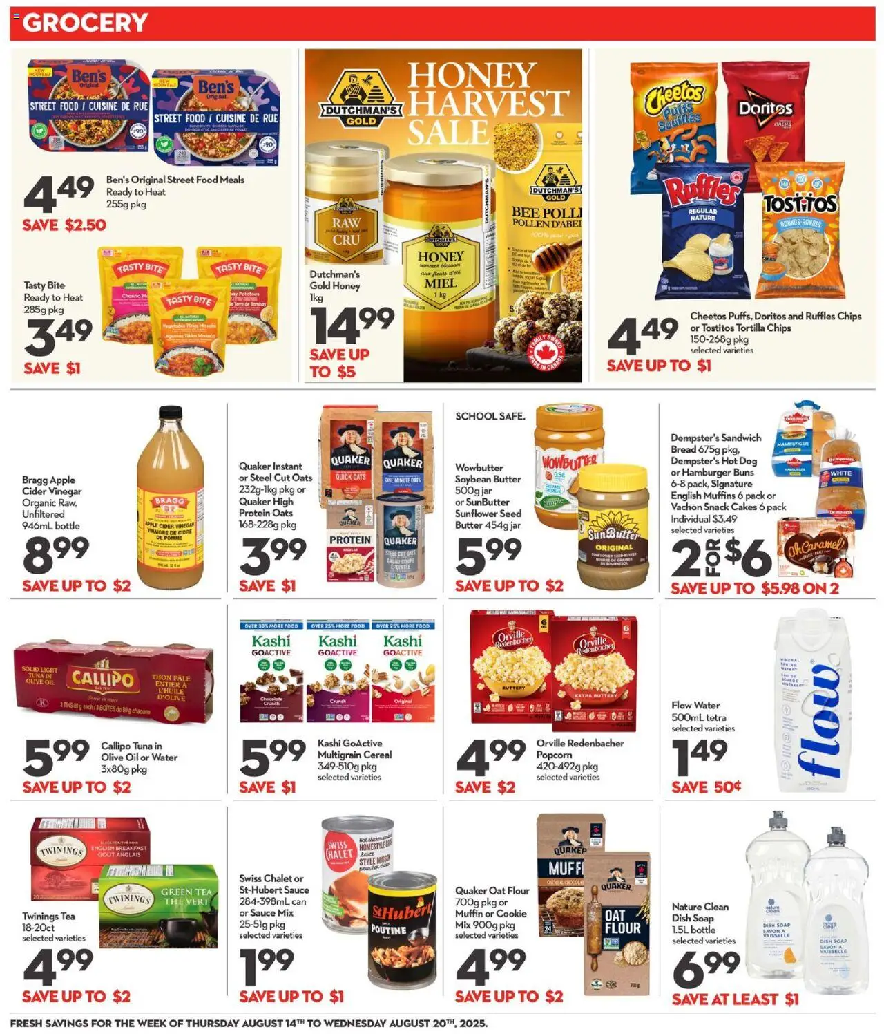 Longo's flyer valid from 14.08.2025 | Page: 9 | Products: Soap, Yogurt, Oil, Chocolate