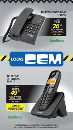 Lojas Cem - Ofertas atuais - Pré-Visualização do folheto da loja Lojas Cem, válido de 01.11.2025 | Página: 49 | Produtos: Carne, Telefone