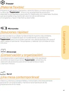 Vista previa Tupperware - Manual de Bienvenida válido desde el 15.09.2025 | Página: 47 | Productos: Flexible, Mesa, Freezer, Té