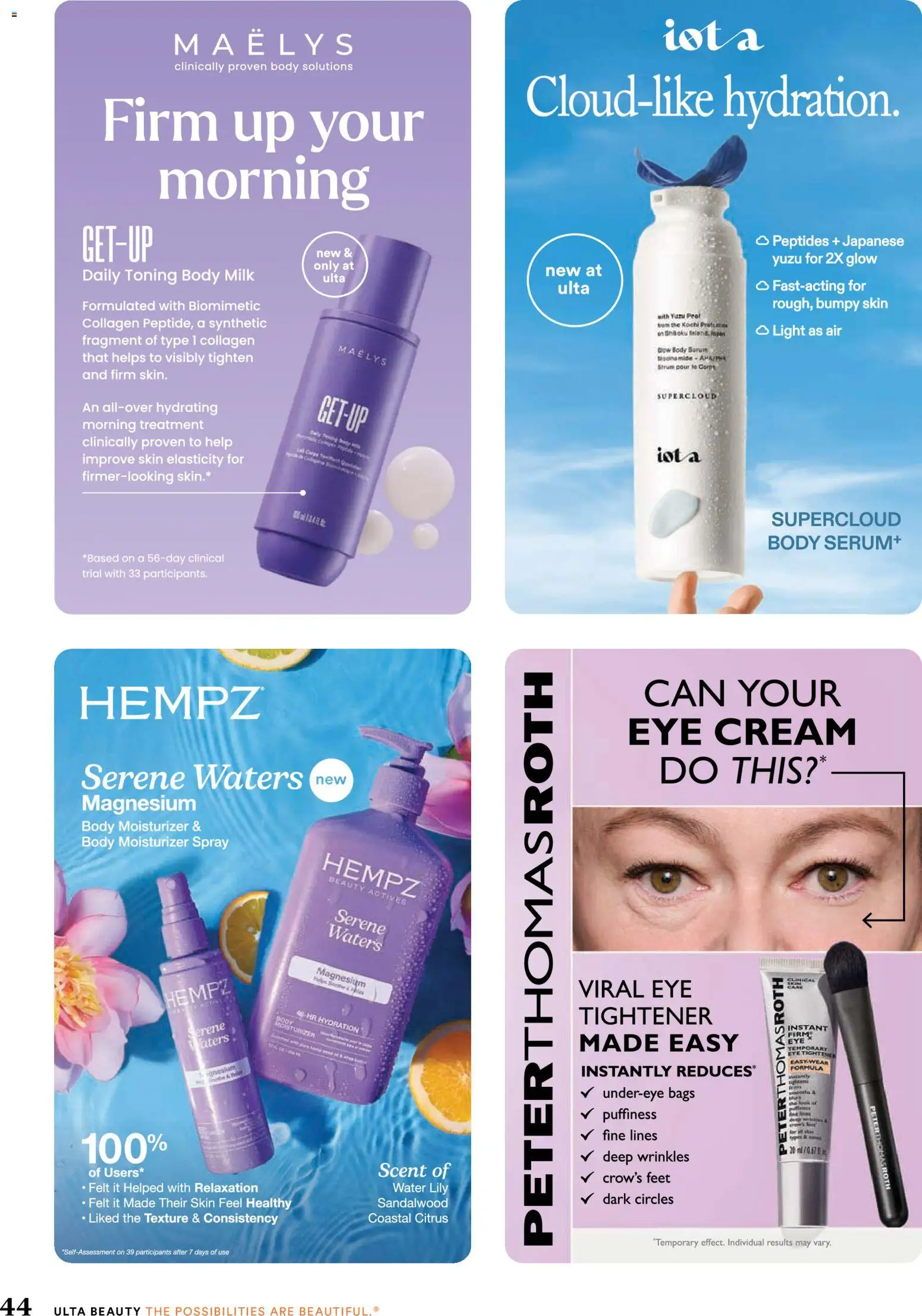 Ulta Beauty - 4.19.26 - 5.10.26 - valid from 19.04.2026 | Page: 44 | Products: Milk, Body milk, Cream, Water