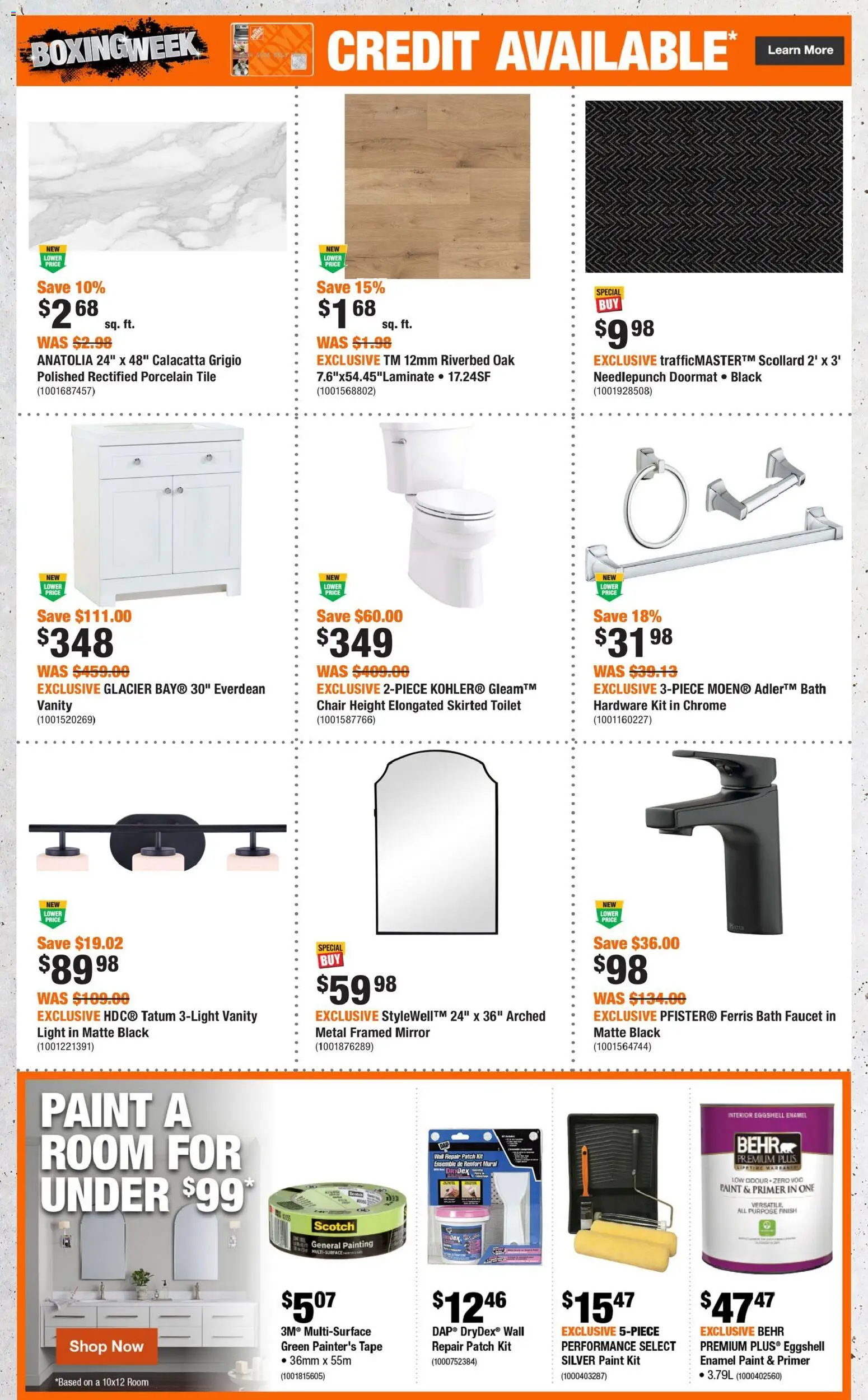 Home Depot flyer valid from 18.12.2025 | Page: 7 | Products: Chair, Bath, Mirror