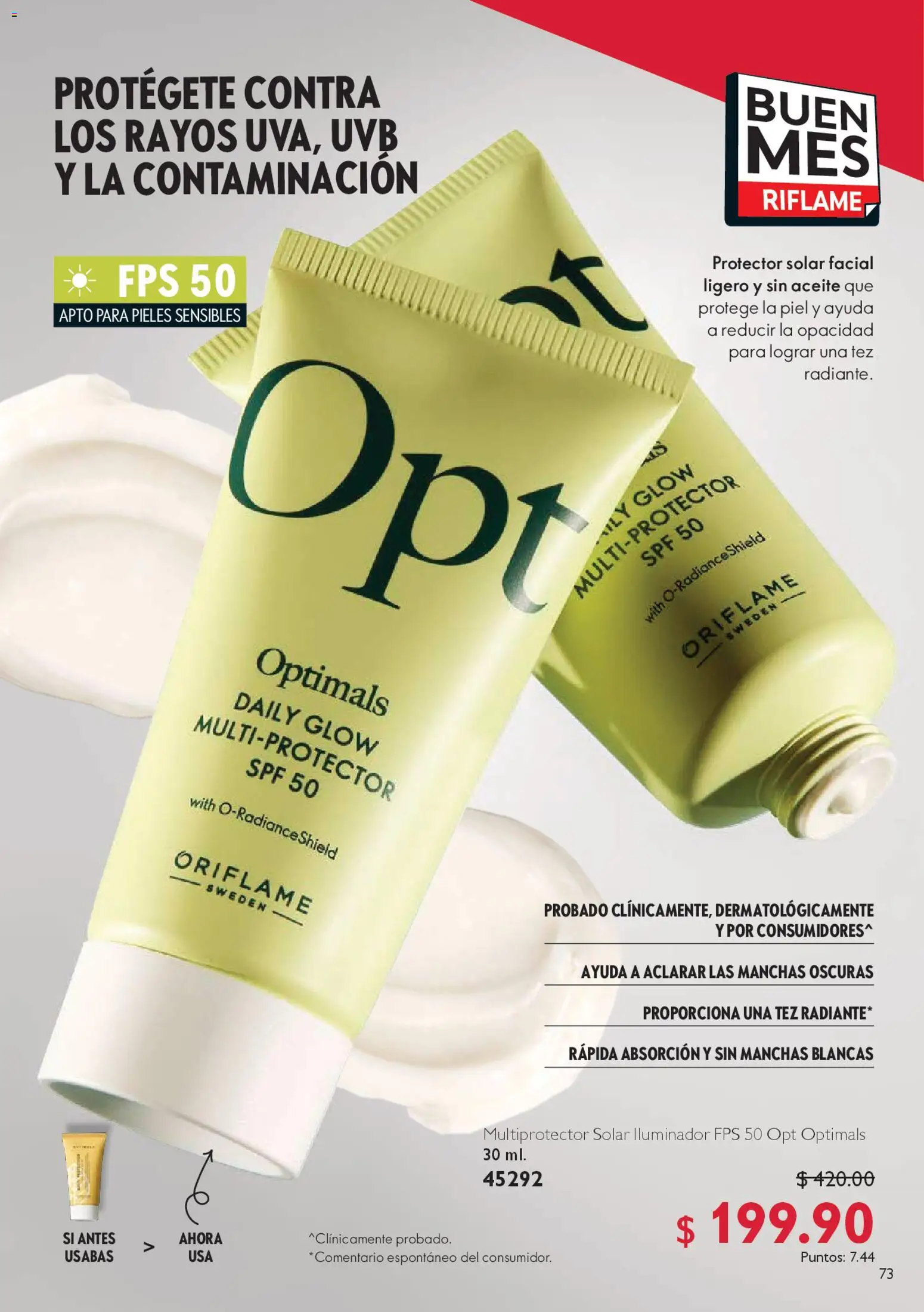 Nuevas ofertas de Oriflame válidas en toda la República Mexicana desde el 25.10.2025. ¡Encuentra las mejores ofertas en Oriflame Buen Fin! | Página: 73 | Productos: Iluminador, Aceite, Protector solar