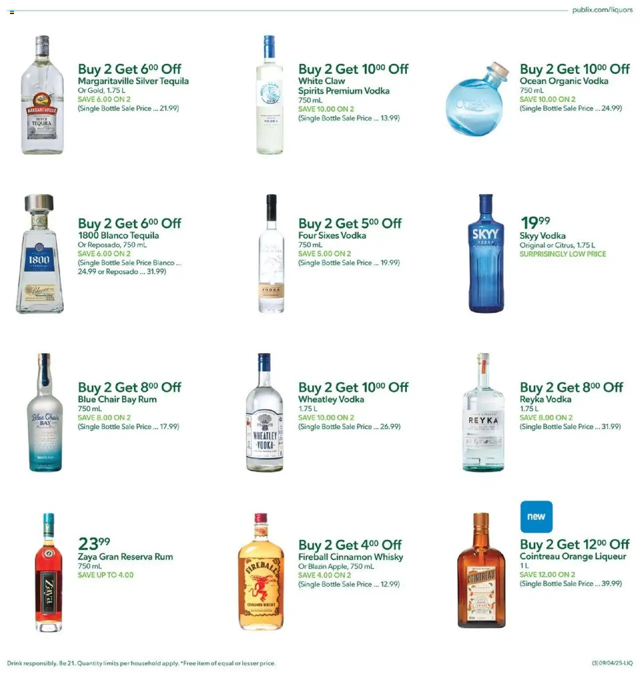 Publix Liquor - valid from 04.09.2025 | Page: 3 | Products: Chair, Vodka