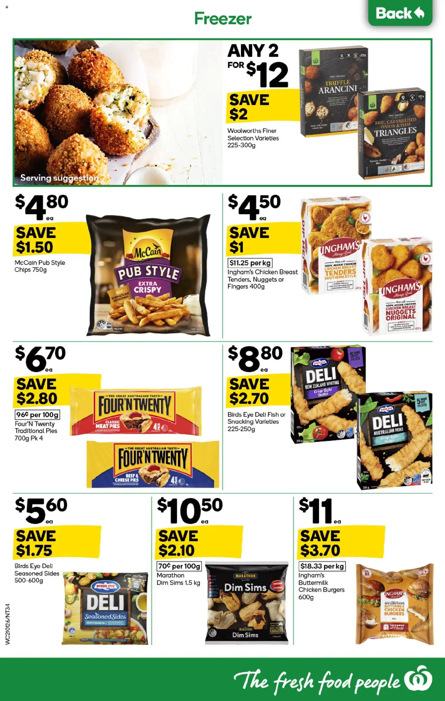 Woolworths catalogue - valid from 21.01.2026 | Page: 34 | Products: Cheese, Chicken, Chips, Pies